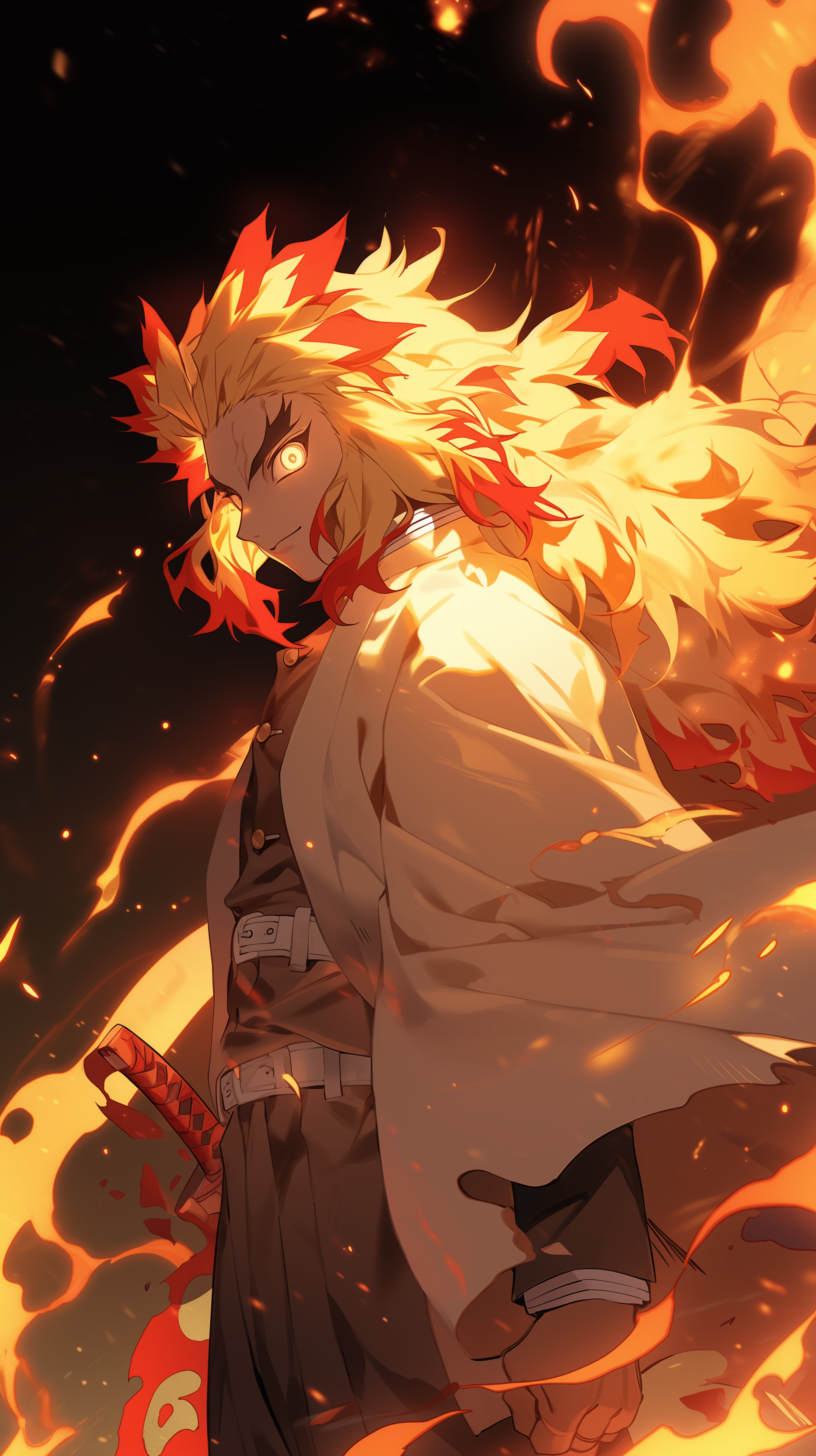 Rengoku Epic Phone Wallpaper
