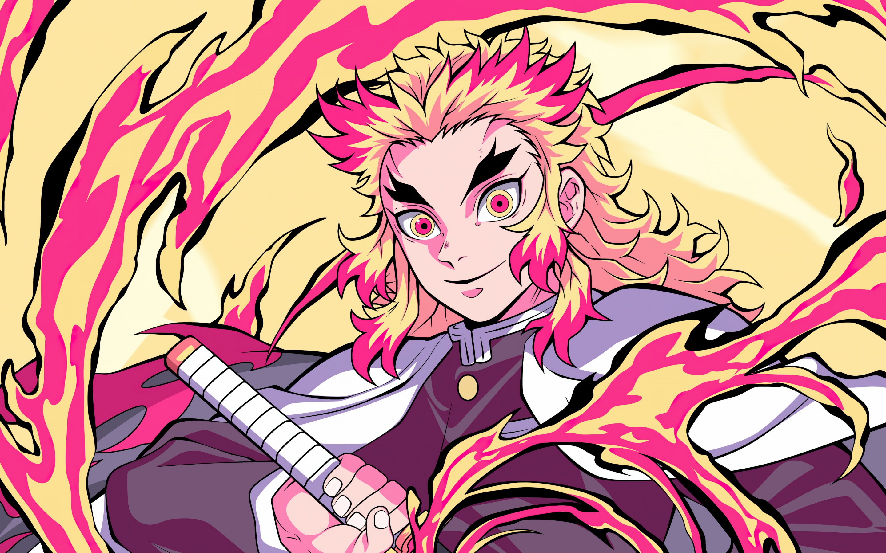 Kyojuro Rengoku Wallpaper 4K, Demon