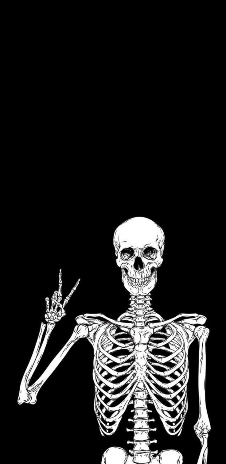 Black skulls wallpaper, Skull wallpaper