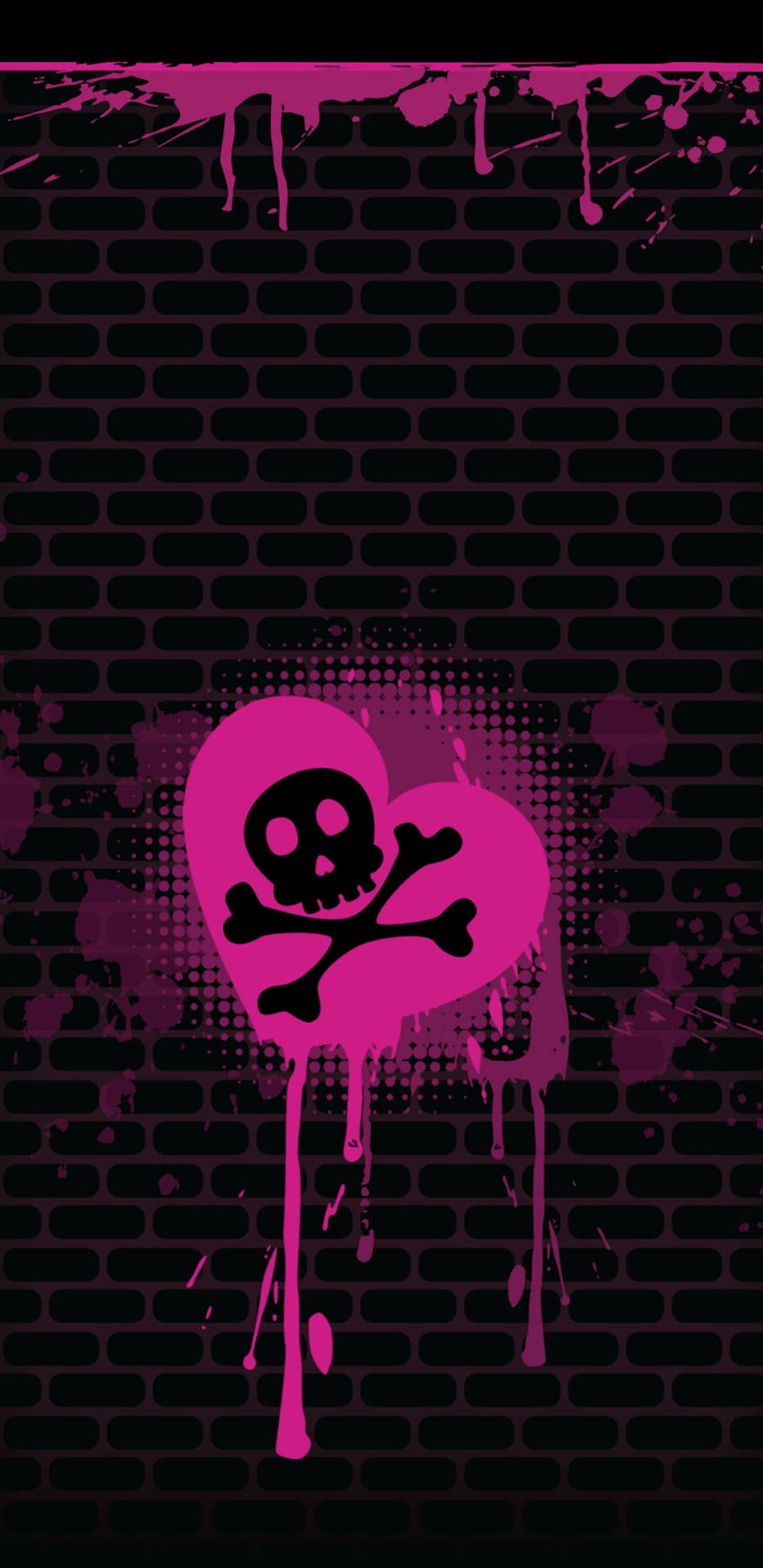 Download free Emo Pink Heart And Skull