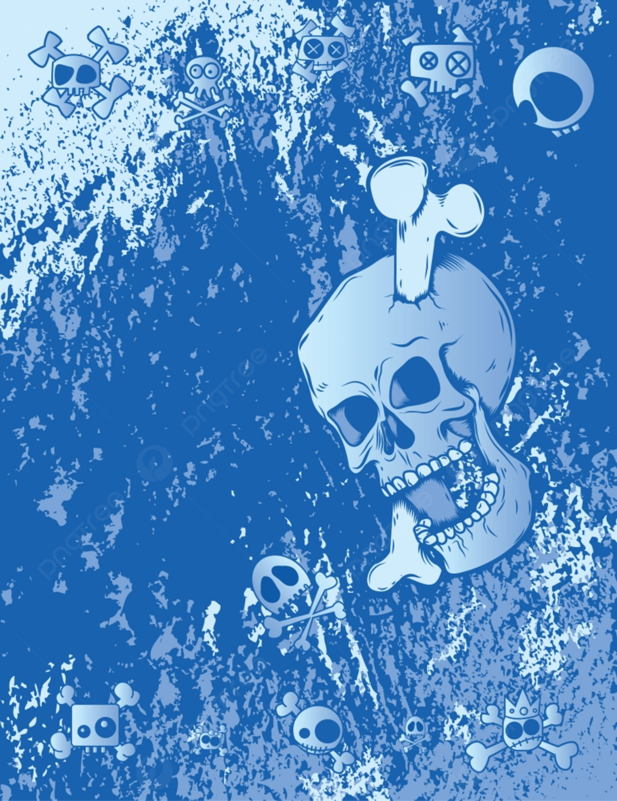 Skulls Vector Illustration Wallpaper