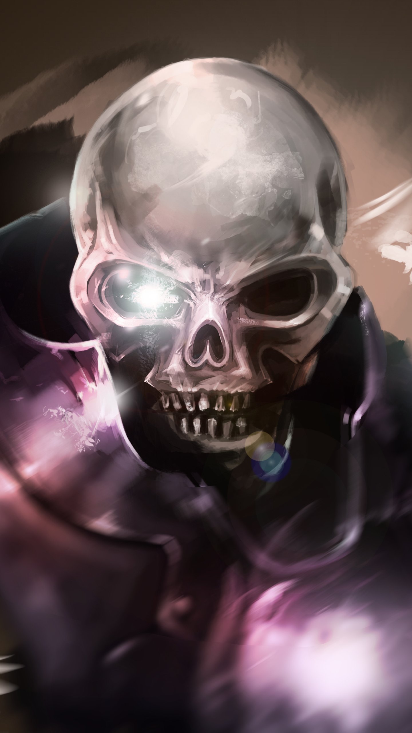 Skeleton Dark Skull Phone Wallpaper