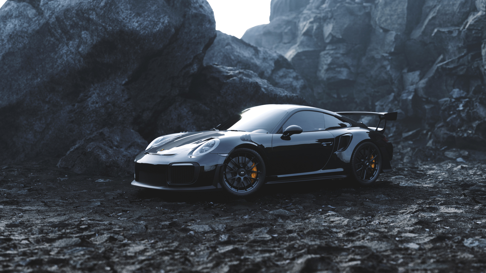 Black Porsche Laptop Full HD