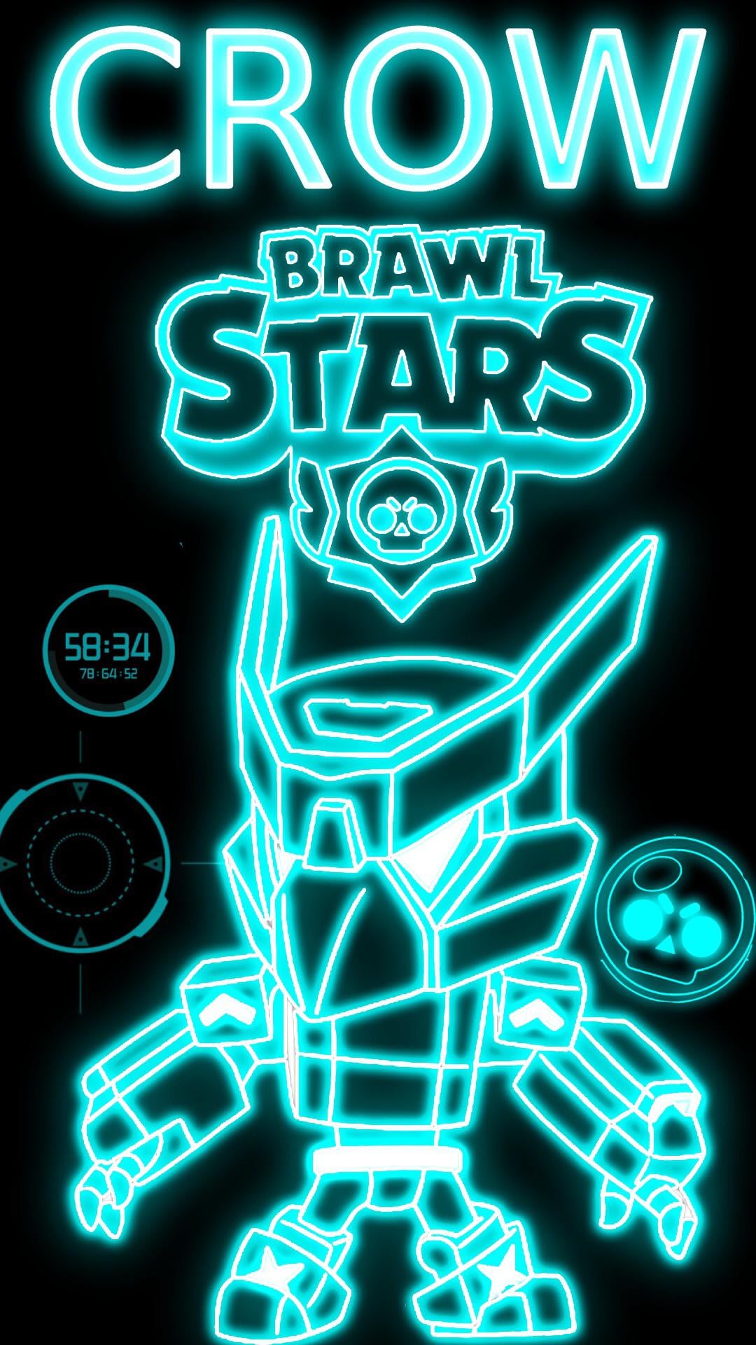 Neon Crow free Wallpaper