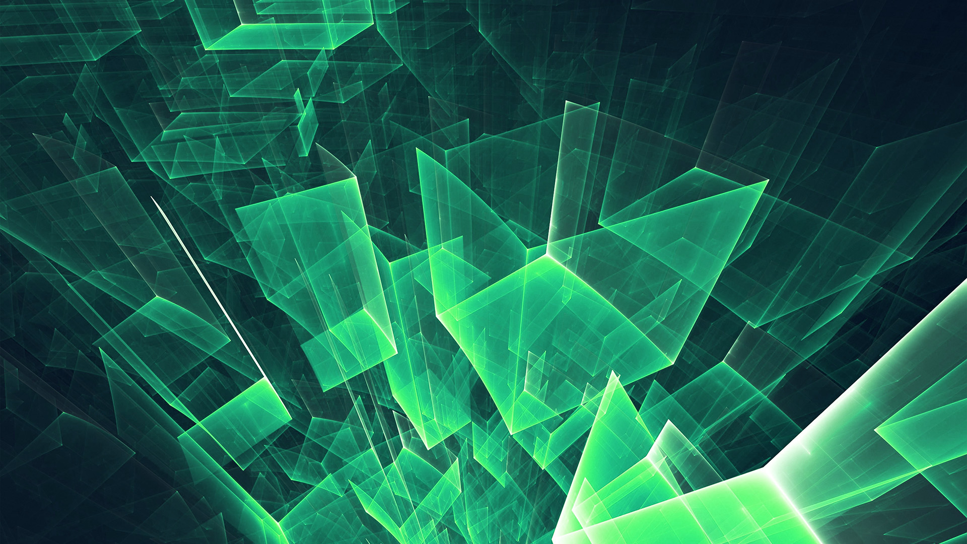 Abstract Blue Green Cube Pattern