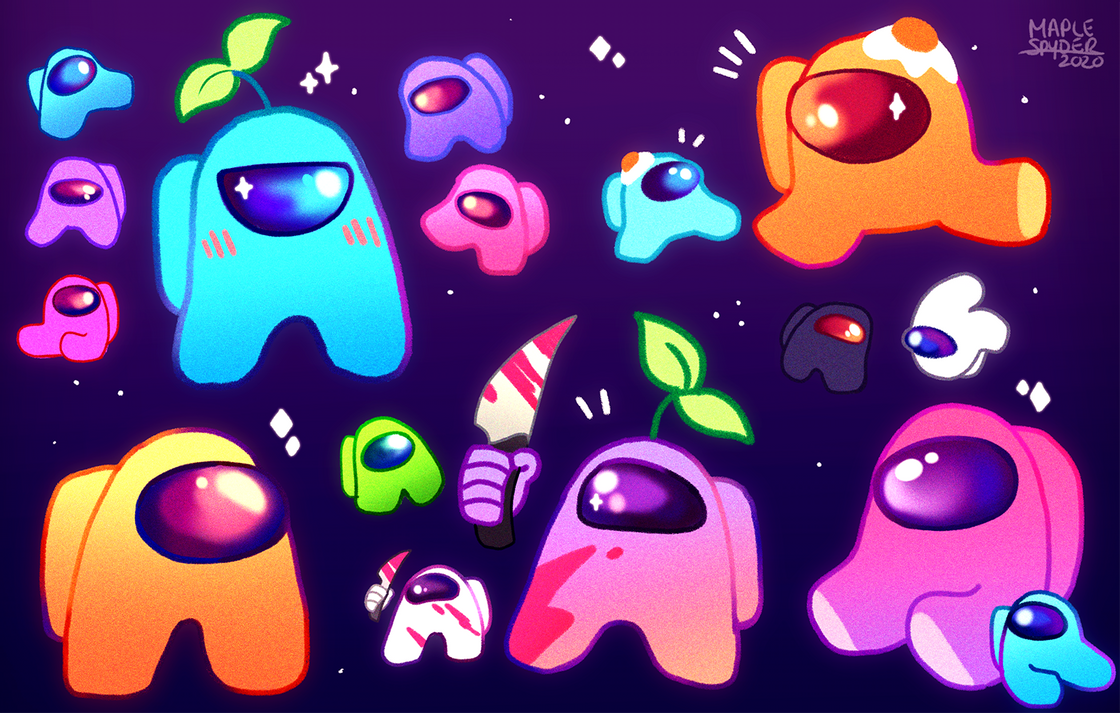 cute among us wallpaper