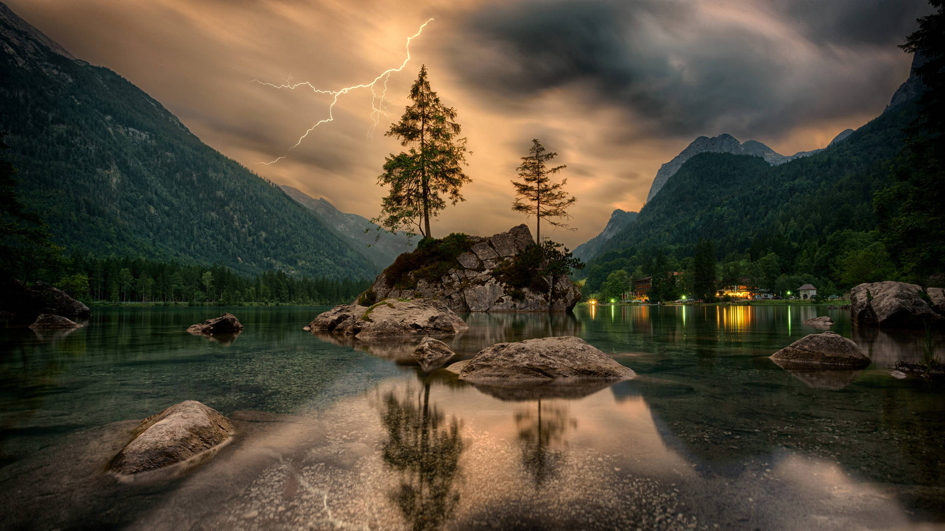 Download Aesthetic Chromebook Dark Lake Wallpaper