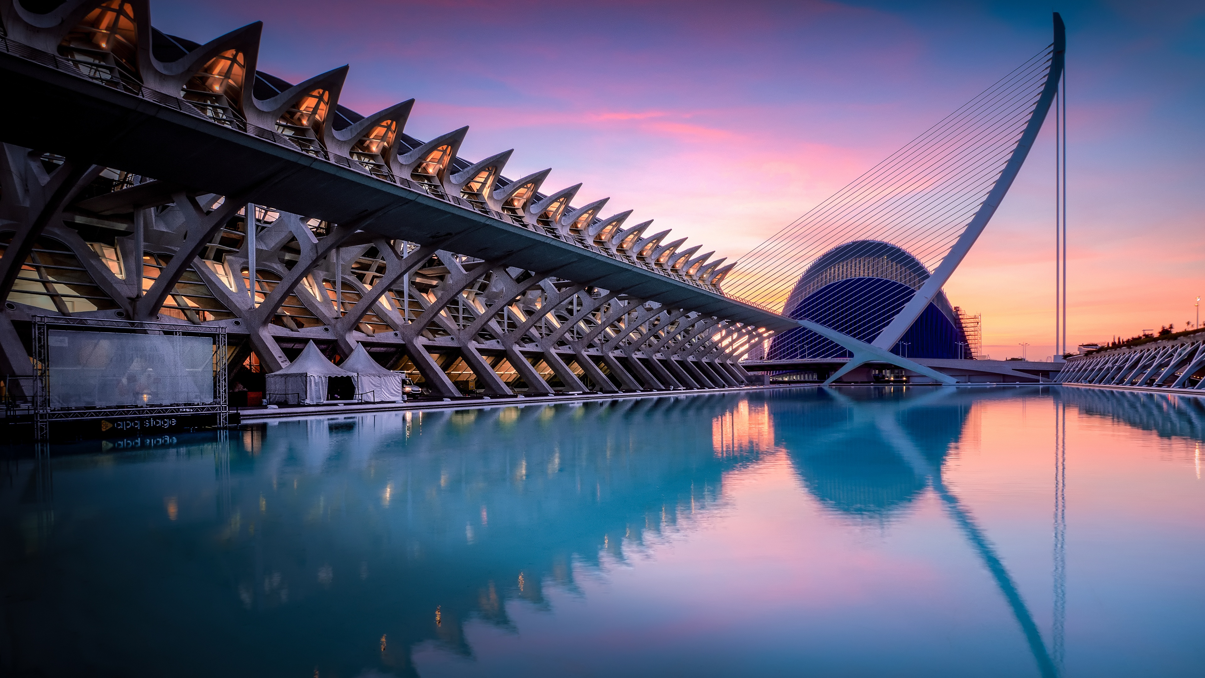 City of Arts and Sciences Wallpaper 4K, Spain, Valencia