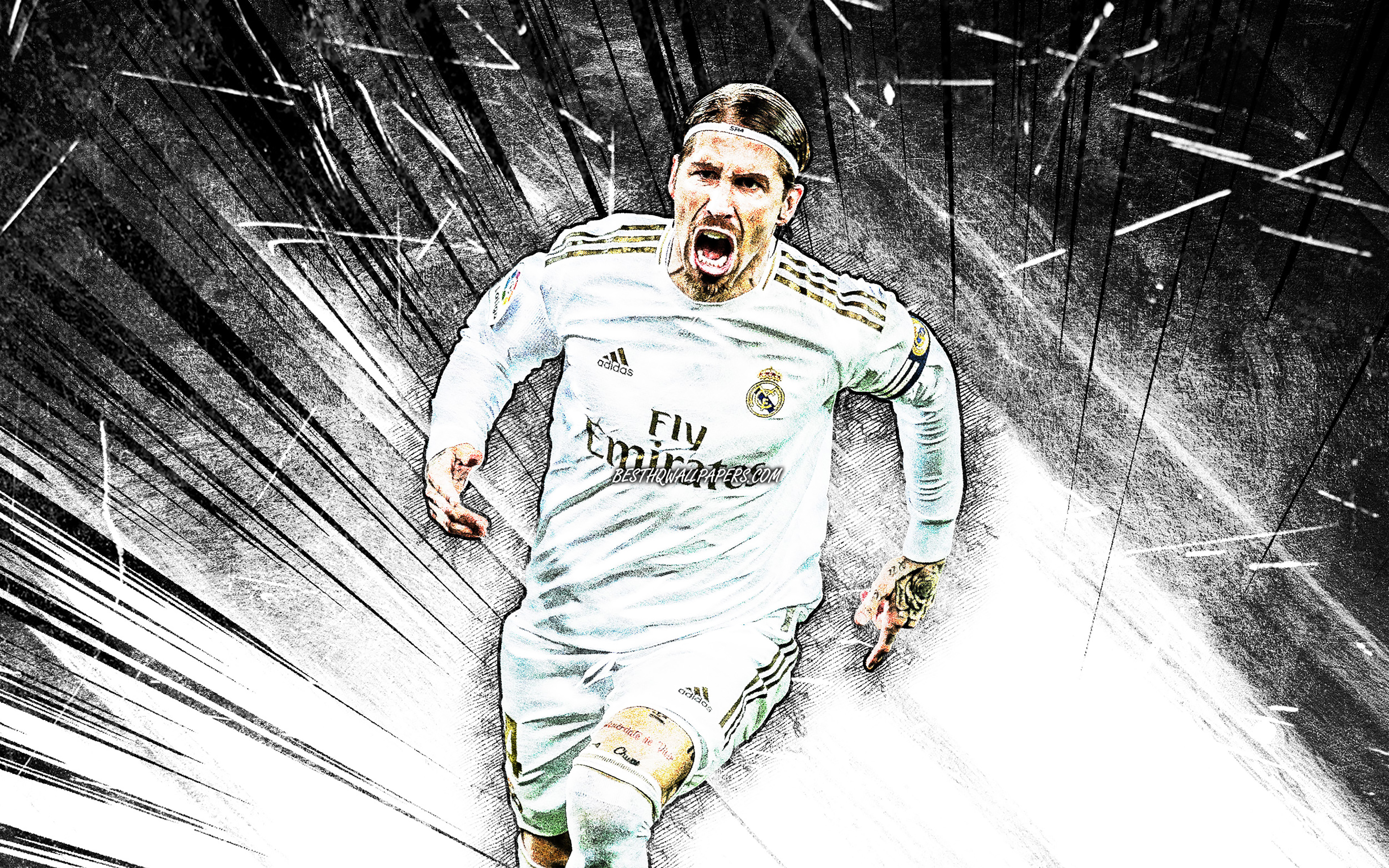 Download wallpaper 4k, Sergio Ramos
