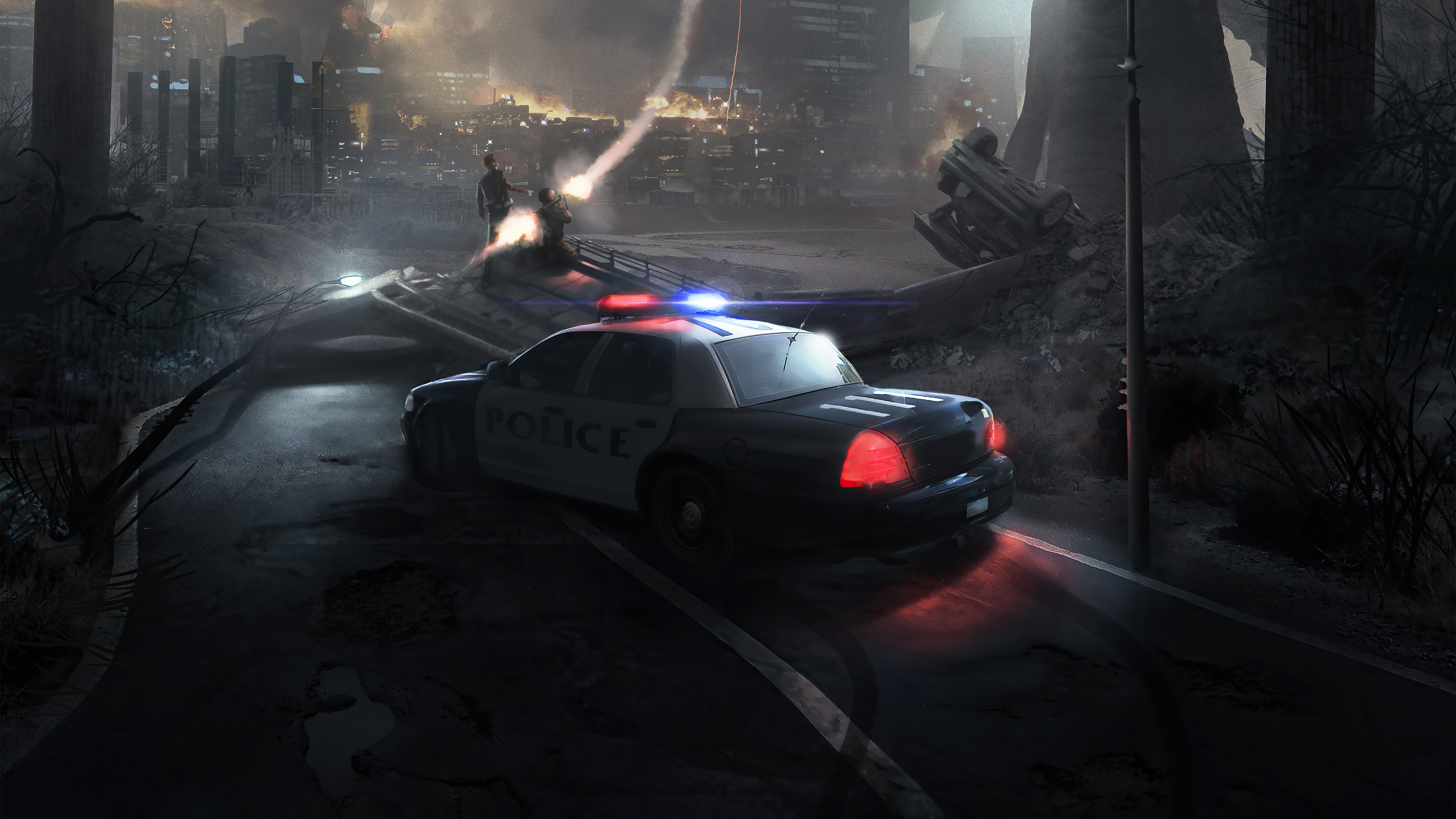 Kaiju Attack Wallpaper, HD Artist