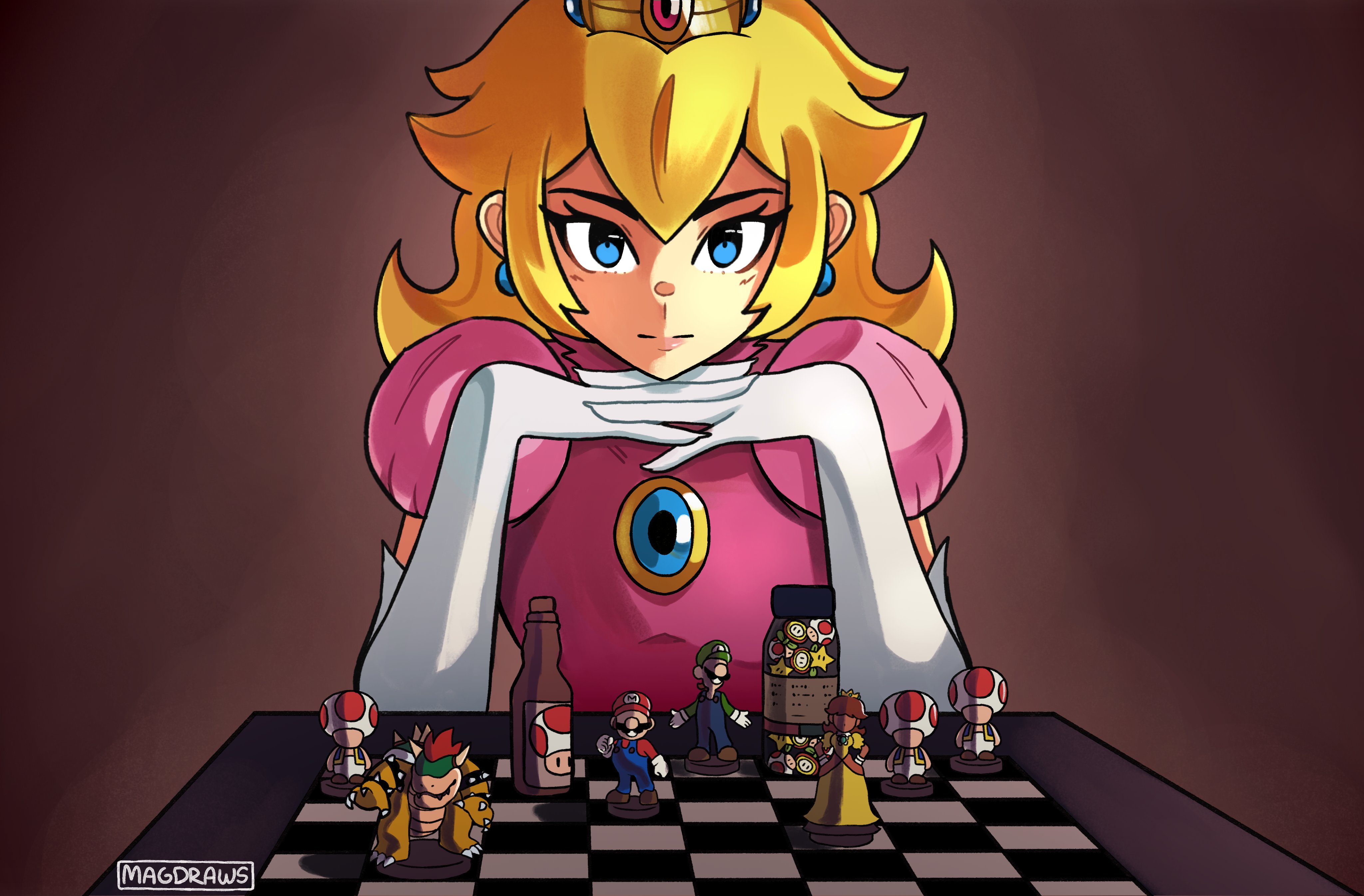 Chess Princess Peach Video Game
