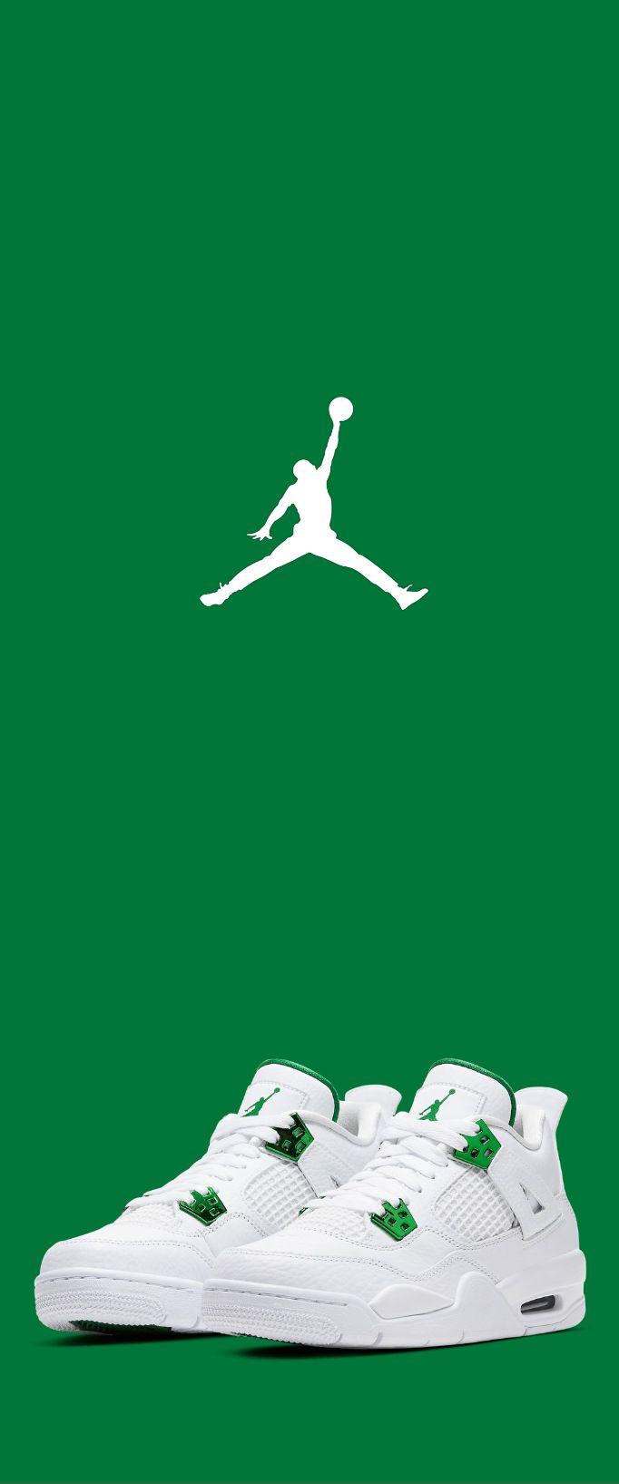 Jordan 4 métallic green