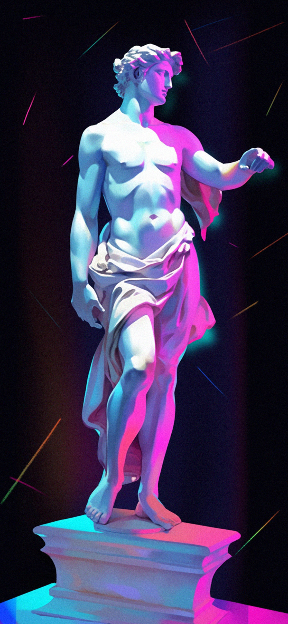 David Statue Black Art Wallpaper