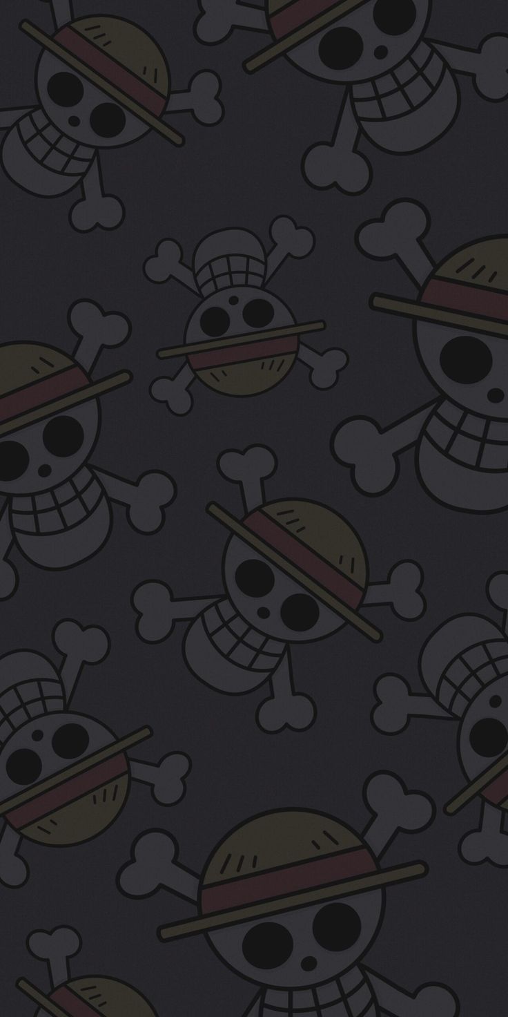 Straw Hat Pirates Logo Dark Wallpaper