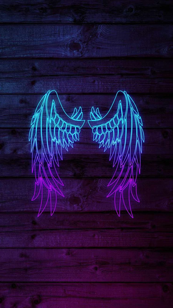 Neon Wings IPhone Wallpaper