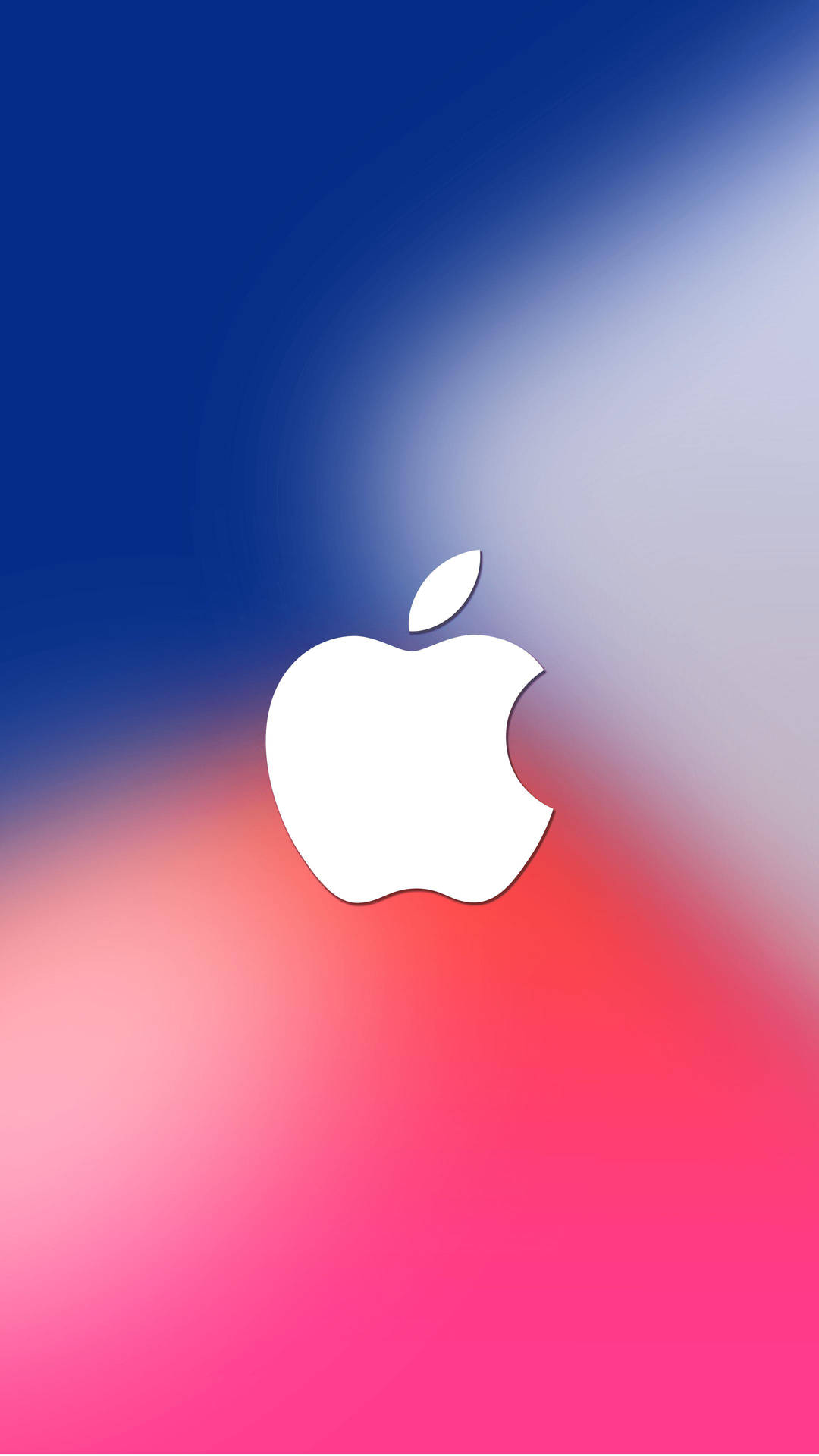 Apple Logo On Blurred Colors Wallpaper