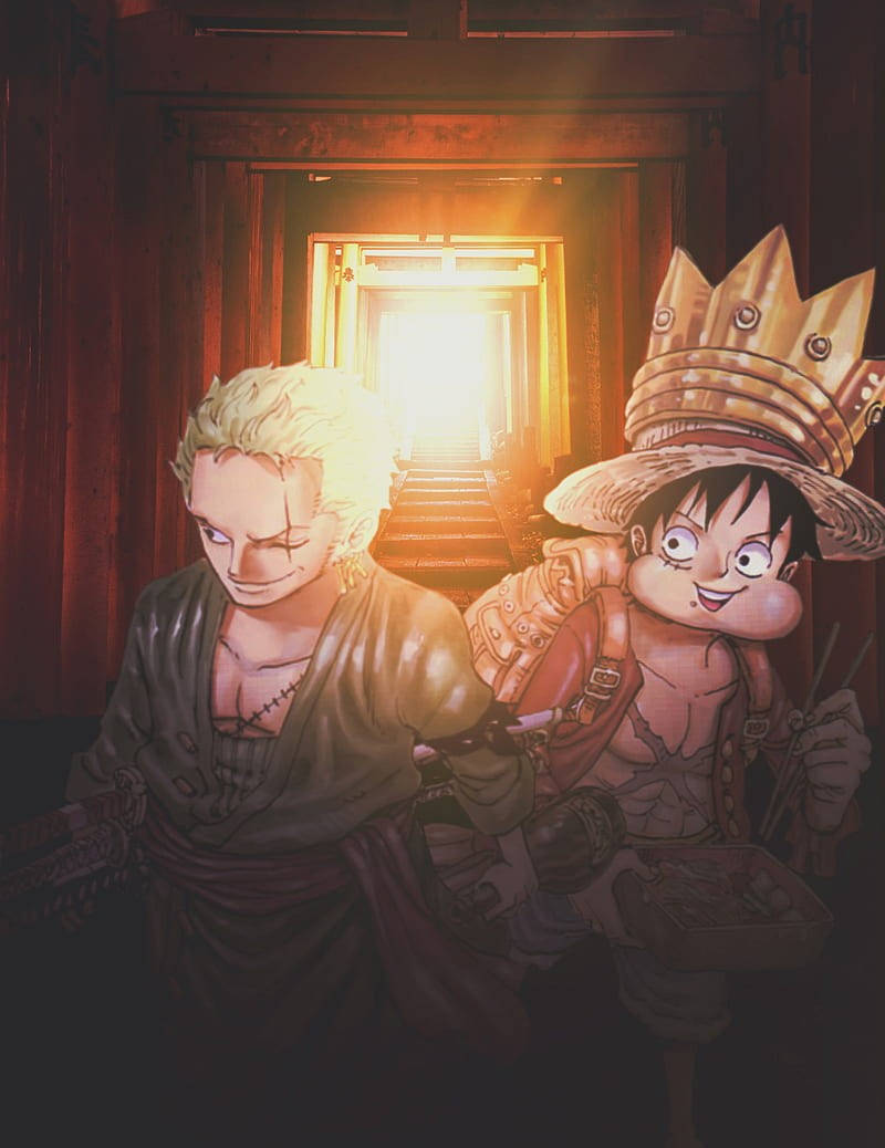 Luffy Zoro Sneaking Foods Light Path