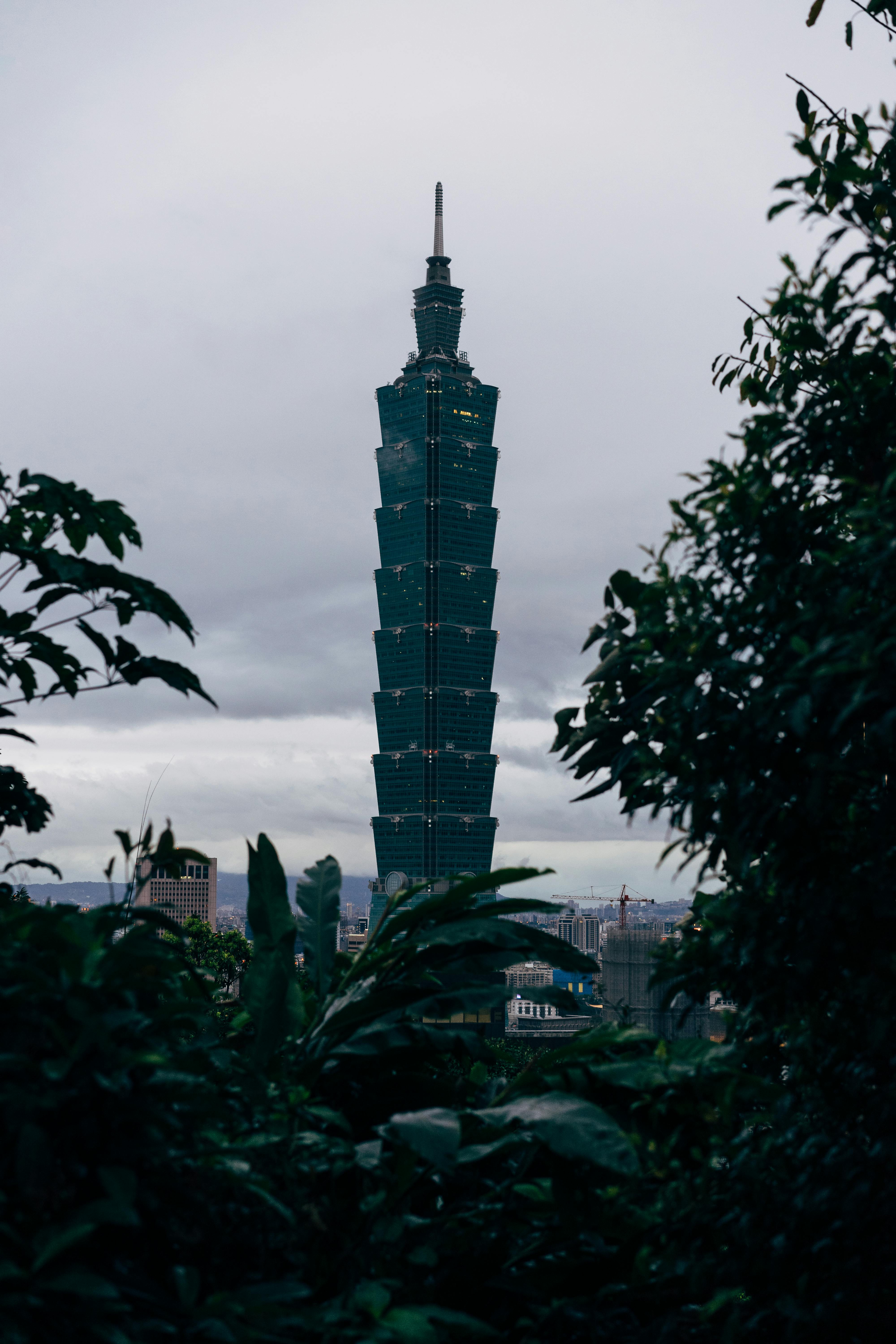 Symmetrical View of a Street in Taipei