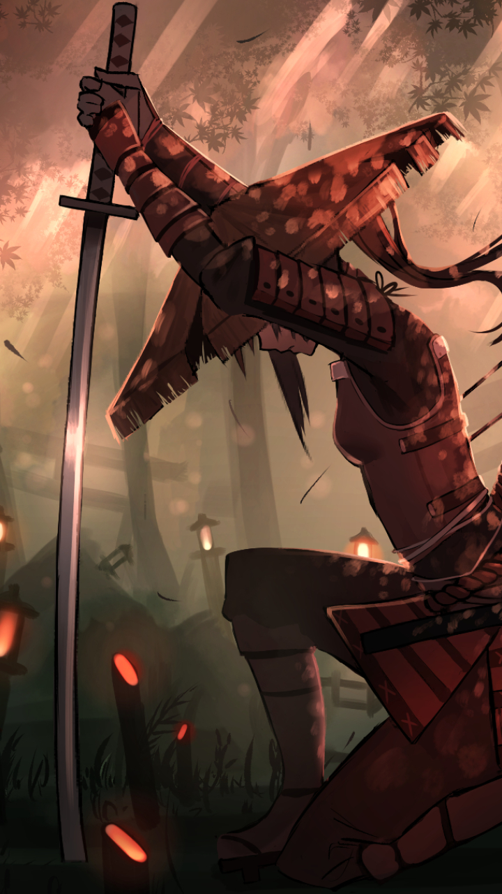 Fantasy Samurai Phone Wallpaper