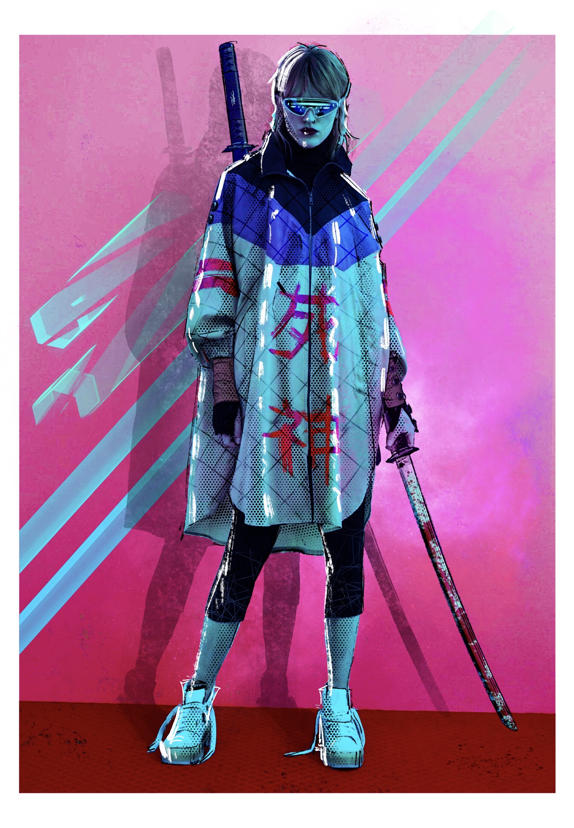 Cyber samurai girl