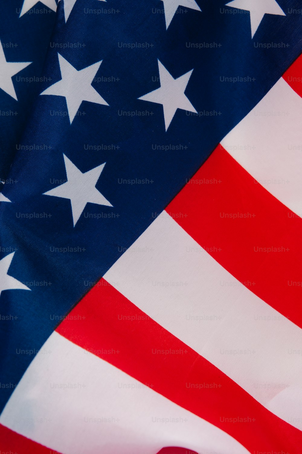 A close up of an american flag photo