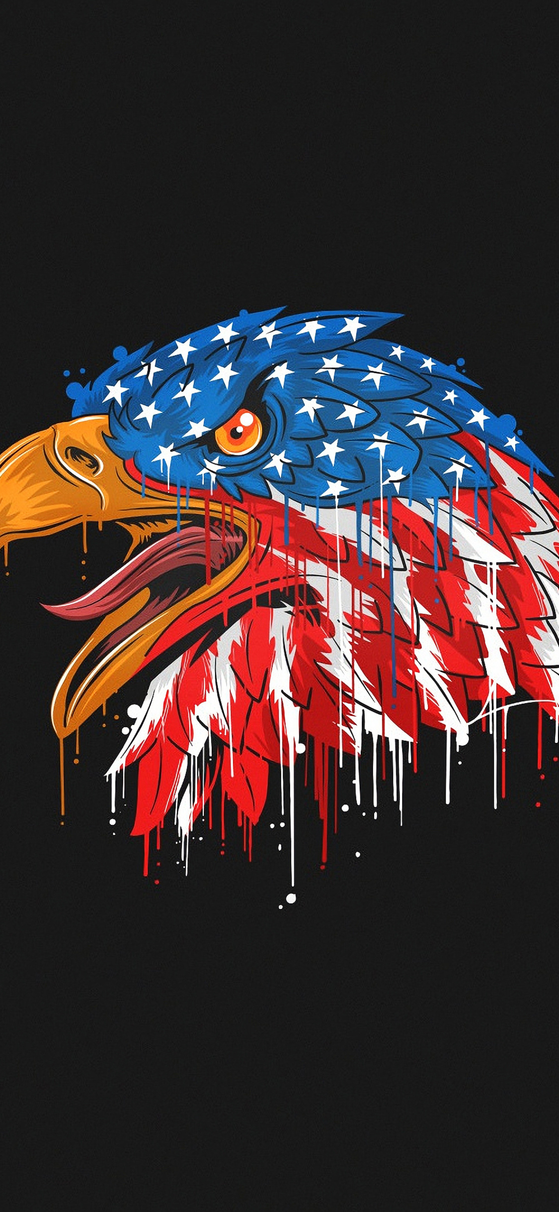American Flag Eagle Minimal