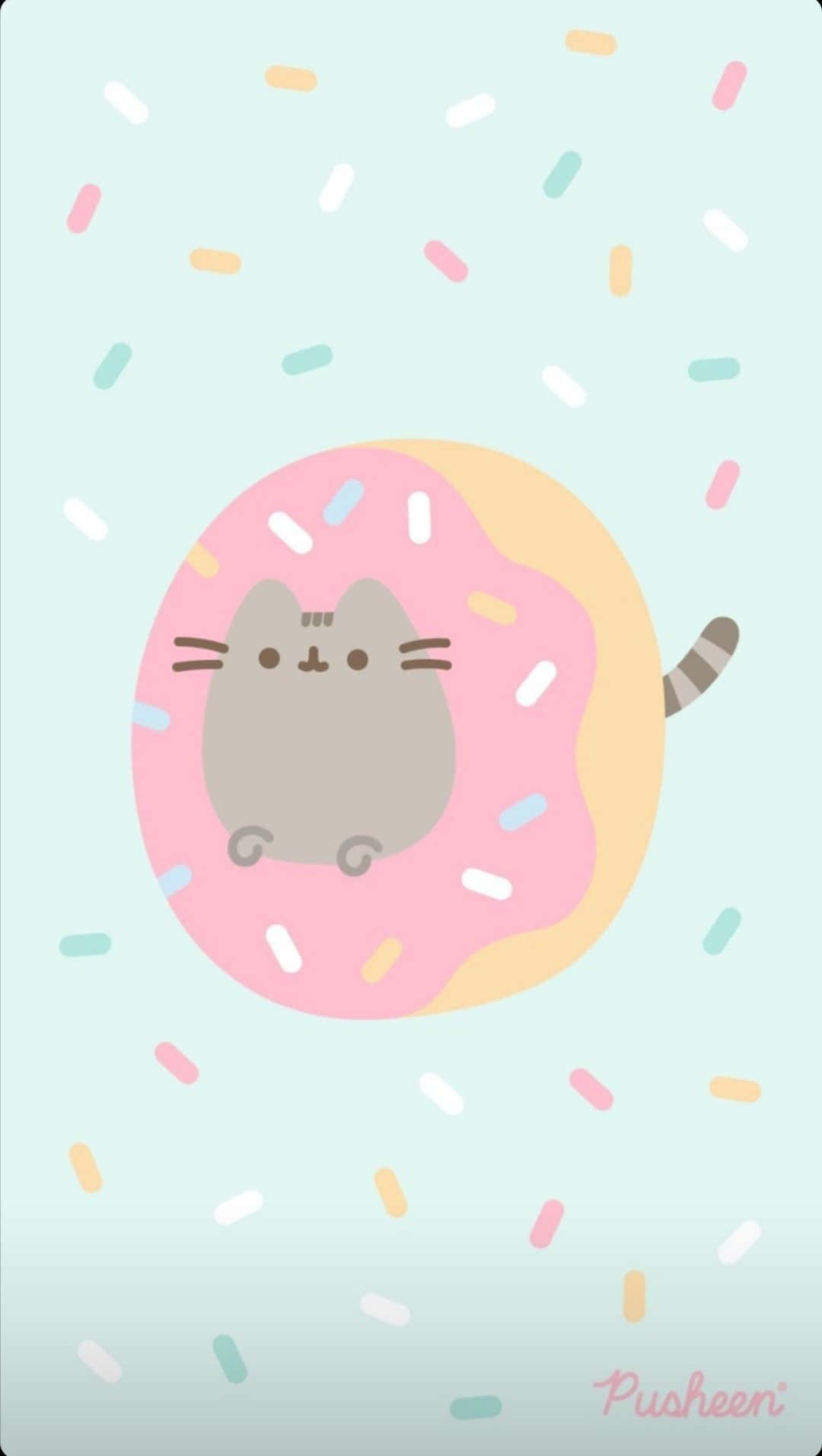 Download A Cute Pusheen Peeking Out