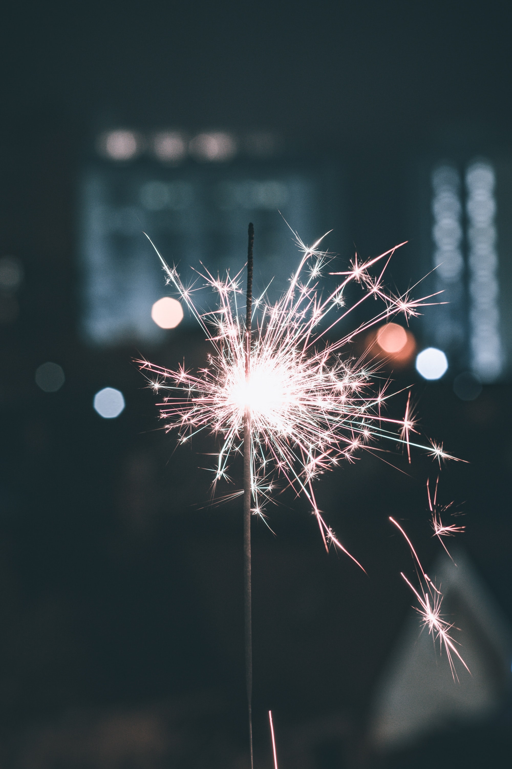 Bokeh sparkler wallpaper for iPhone