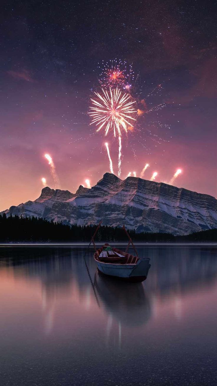 Sparkling Fireworks iPhone Wallpaper