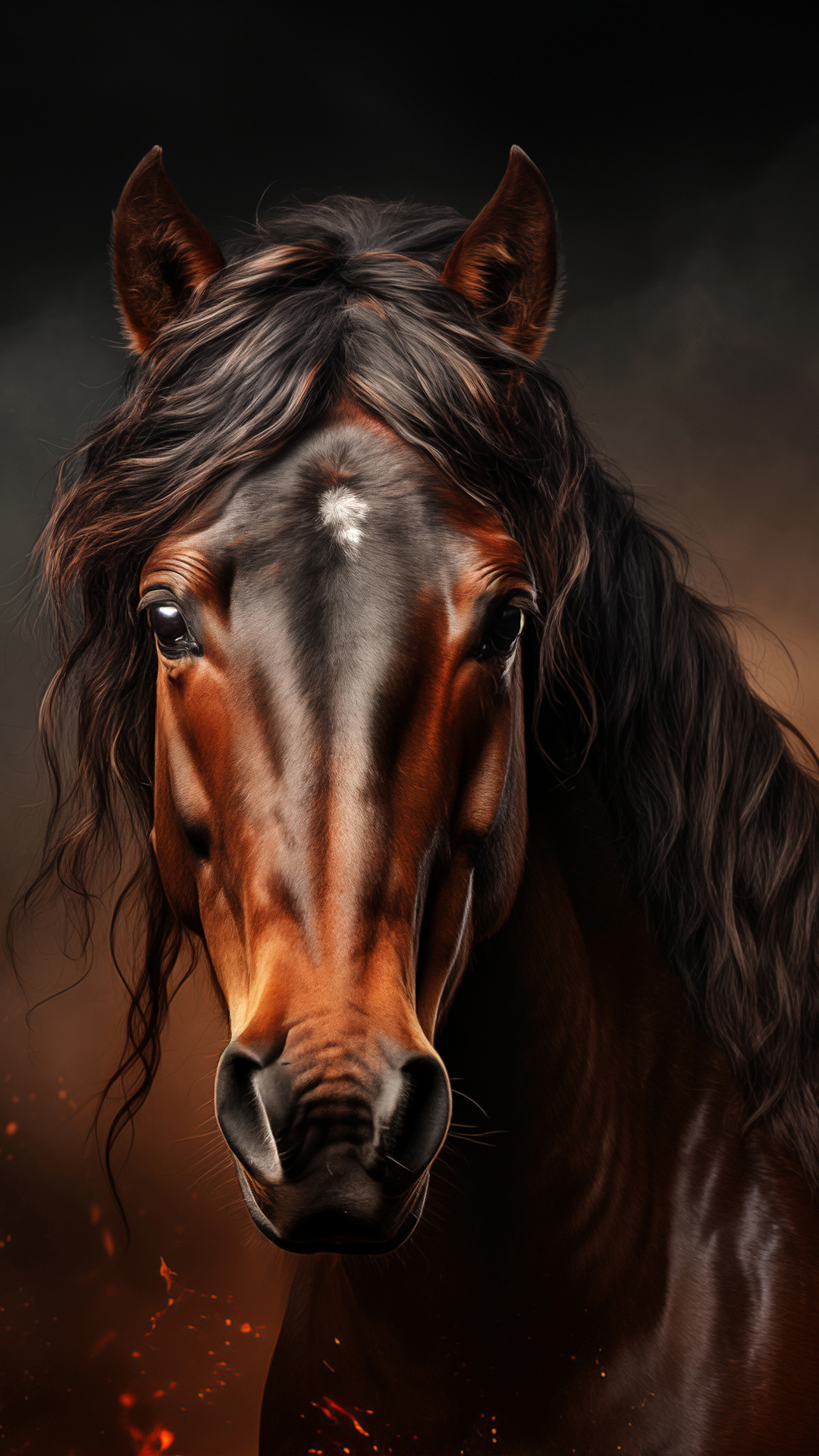 Dark brown horse HD wallpaper 4K free