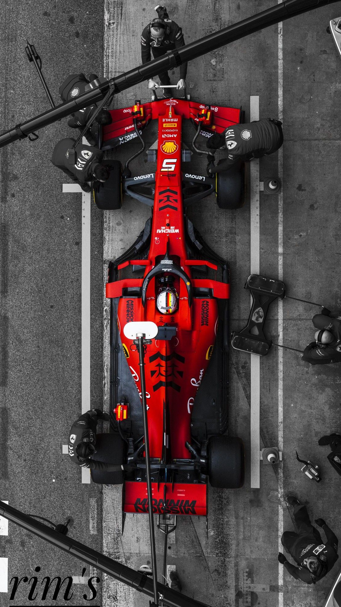 Sebastian Vettel Sf90. Formula 1 Car