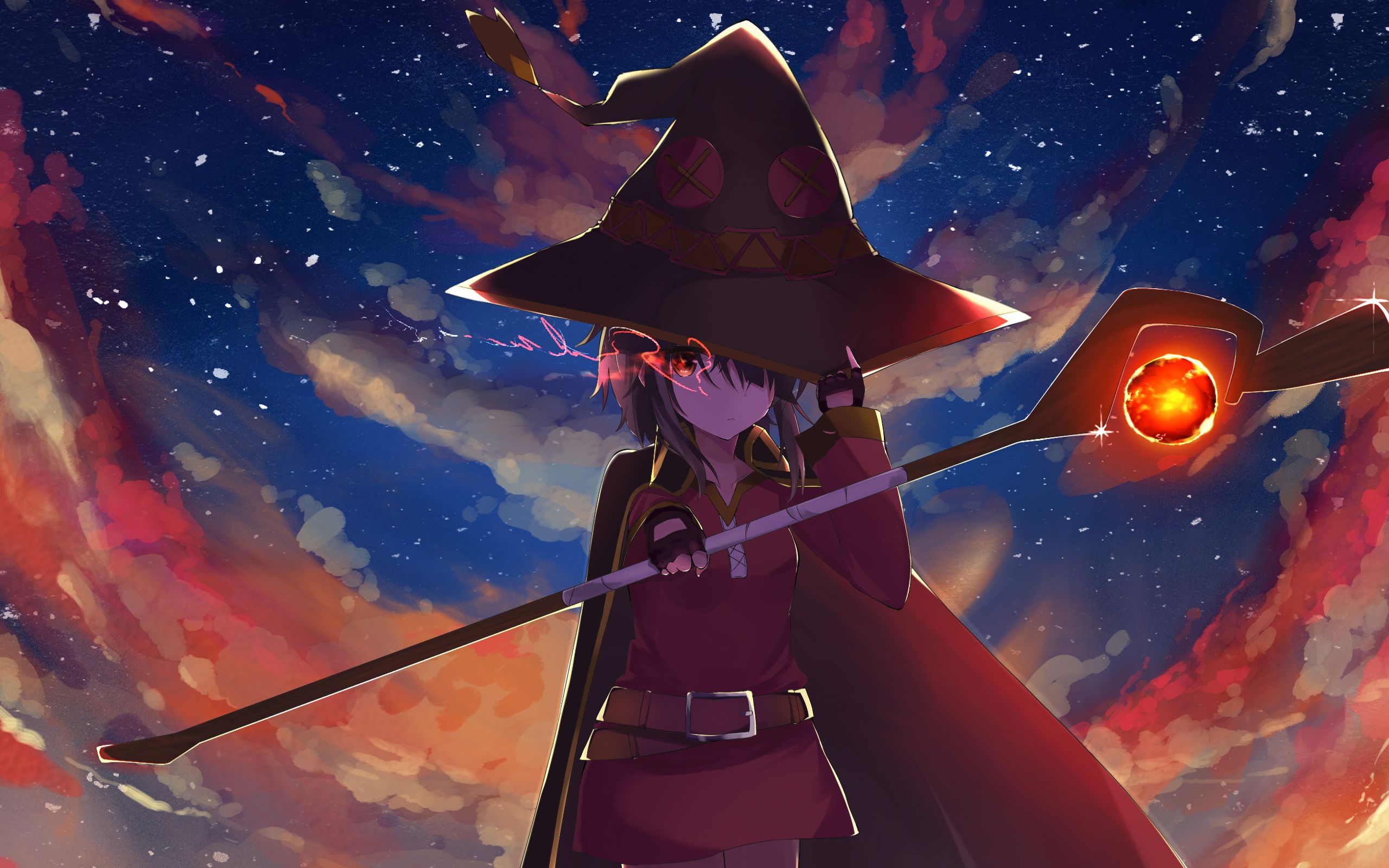 HD desktop wallpaper: Anime, Hat, Glove