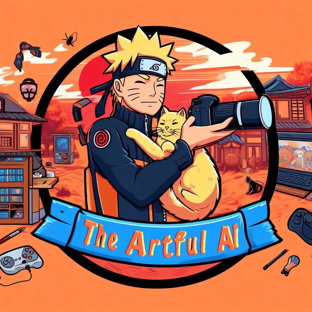 Naruto and Kurama AI Artwork Wallpaper