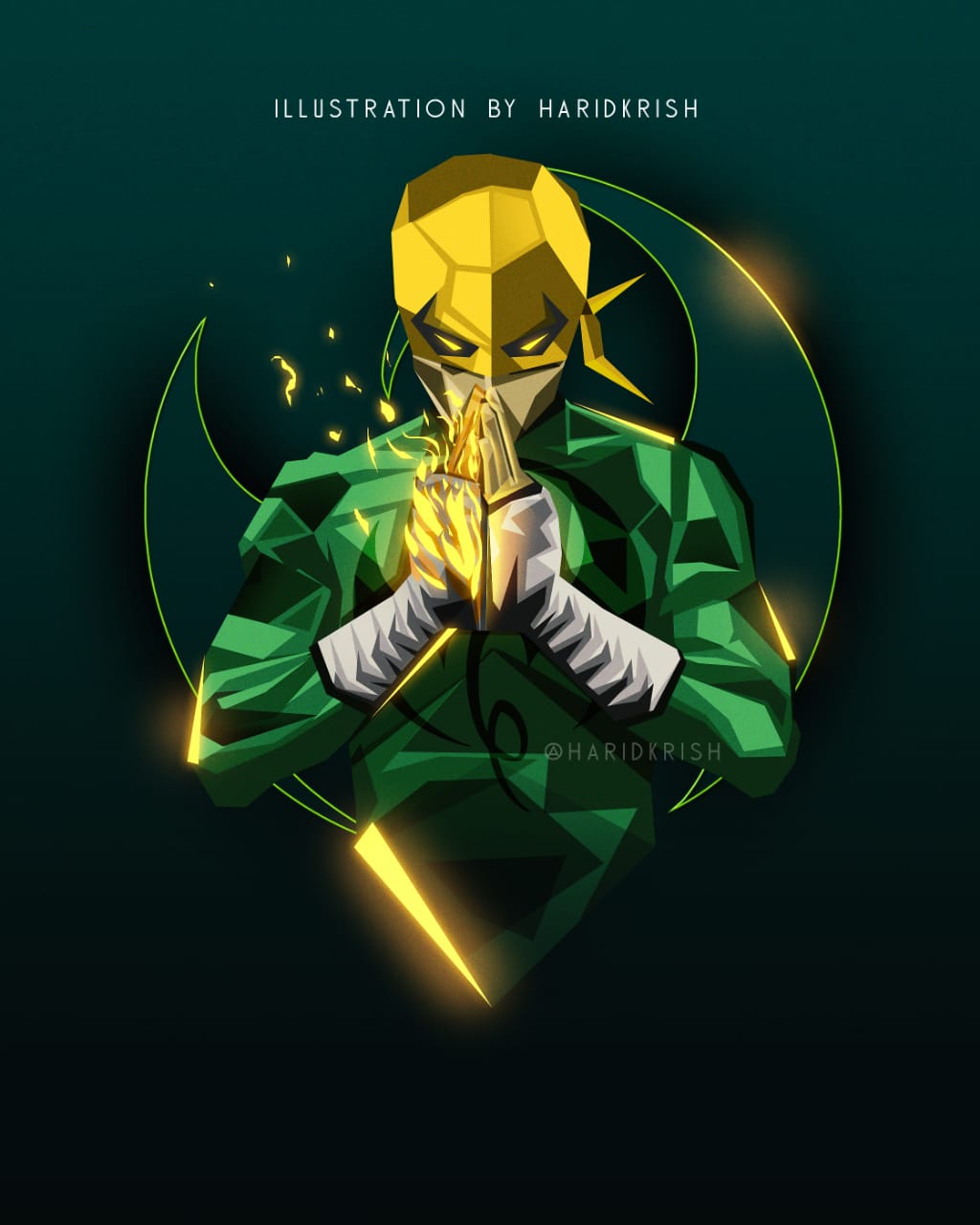 I made this Iron Fist Illustration OC
