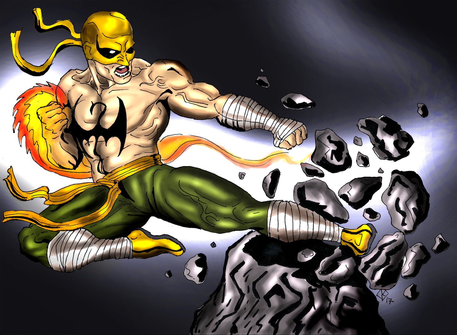 Iron Fist Fan Art based on Comics