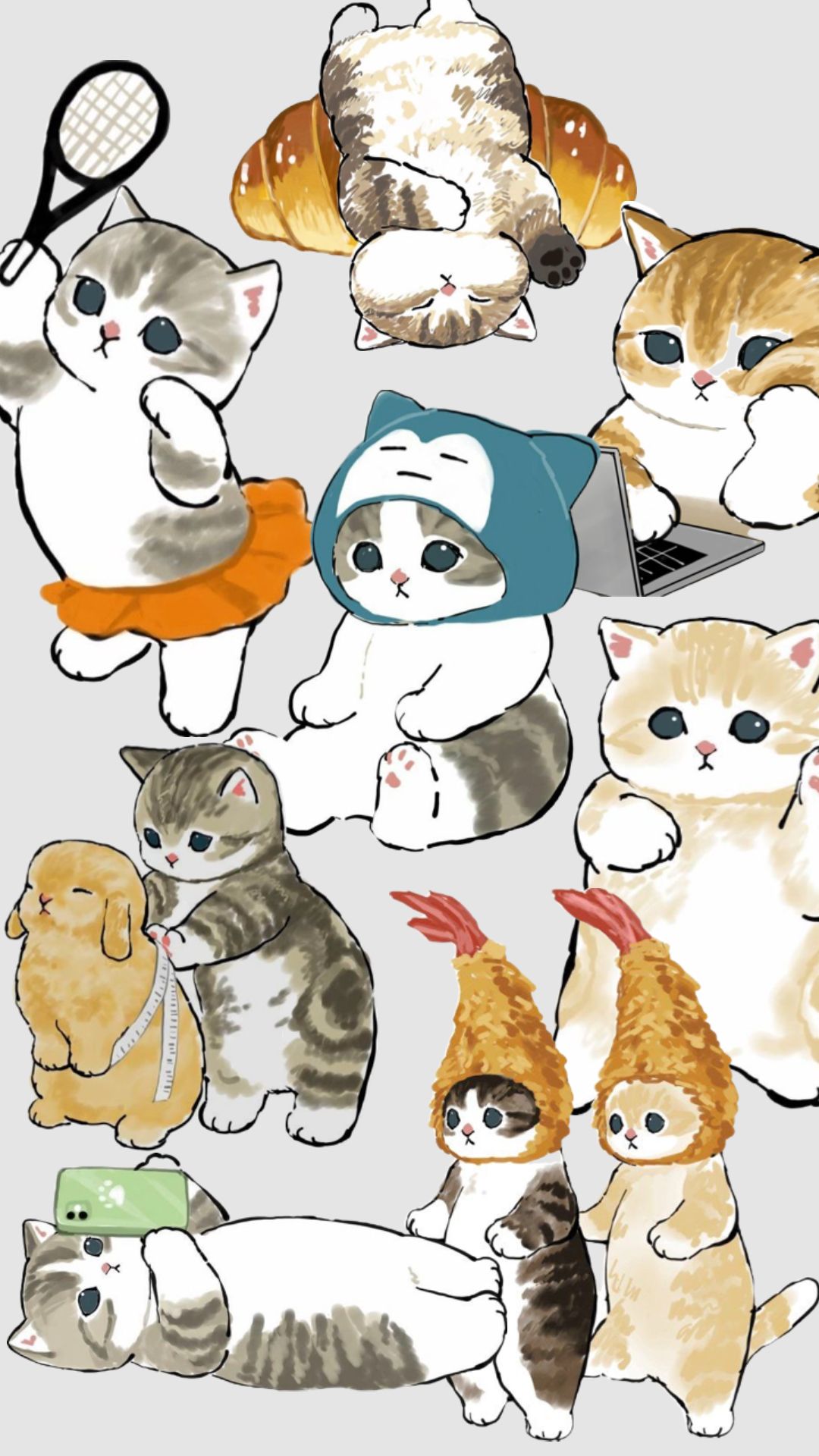 Funny cat wallpaper, Cat painting