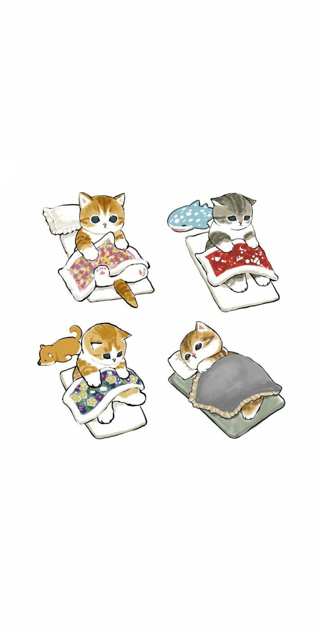 Cute Cat Sticker Set with Fantasy Art