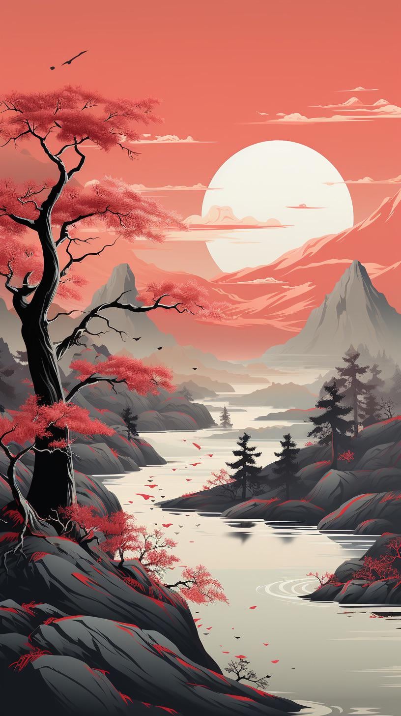 Japanese inspired Wallpaper, r