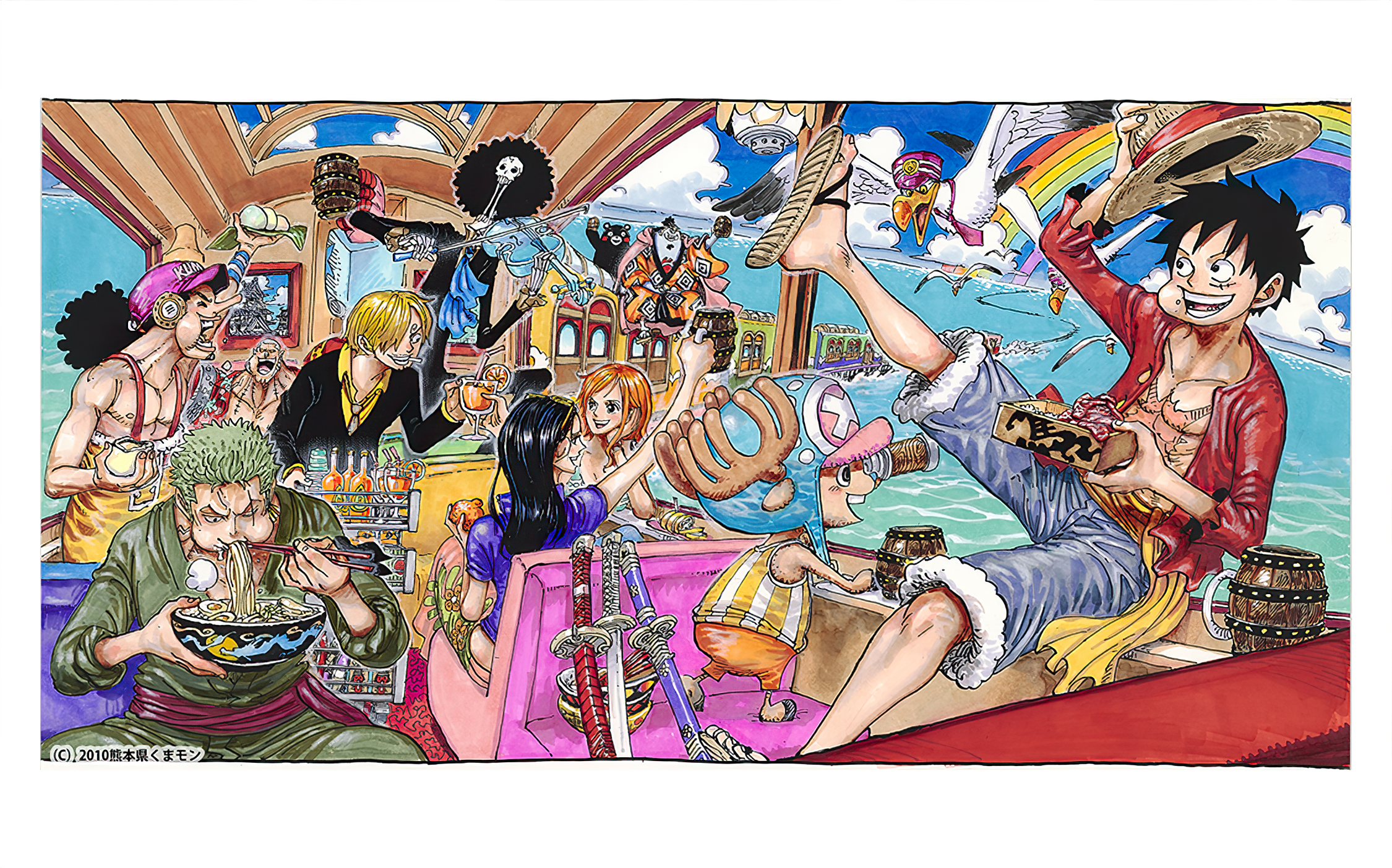 One Piece Crew Feast HD Wallpaper