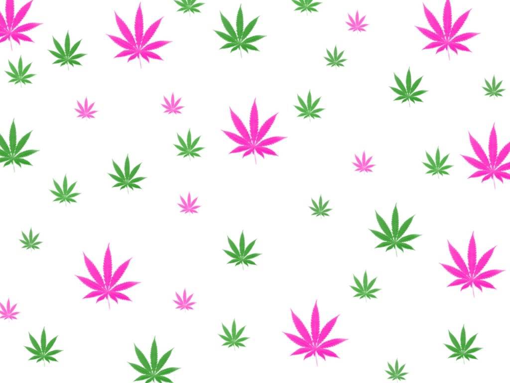 Hot Pink Weed Wallpaper