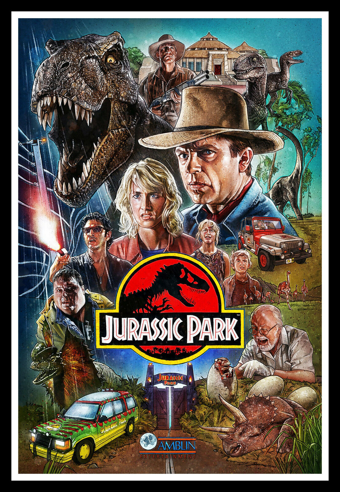 Jurassic Park Art Movie Poster Print