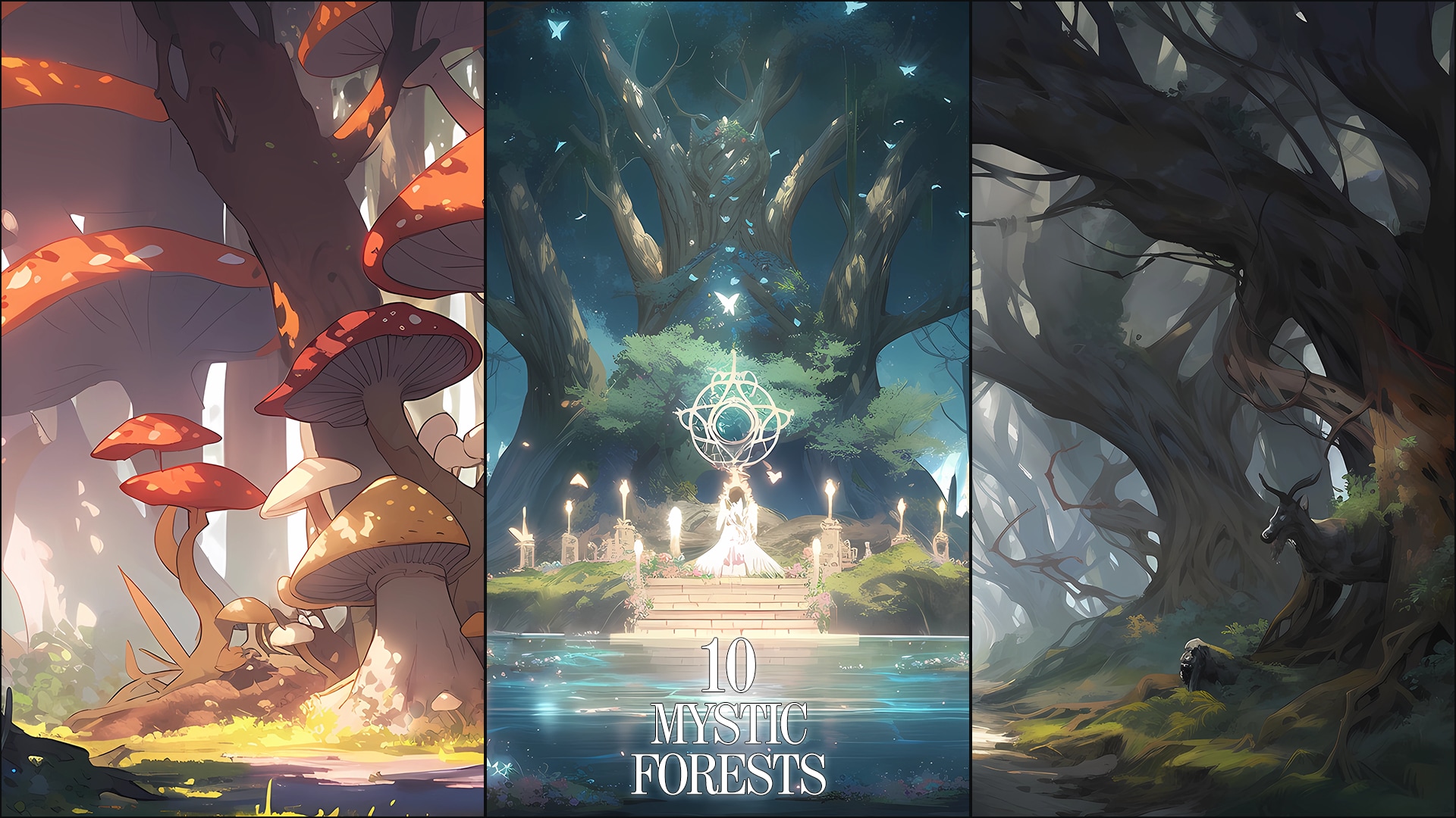 BACKGROUNDS. Fantasy set in 2D Assets