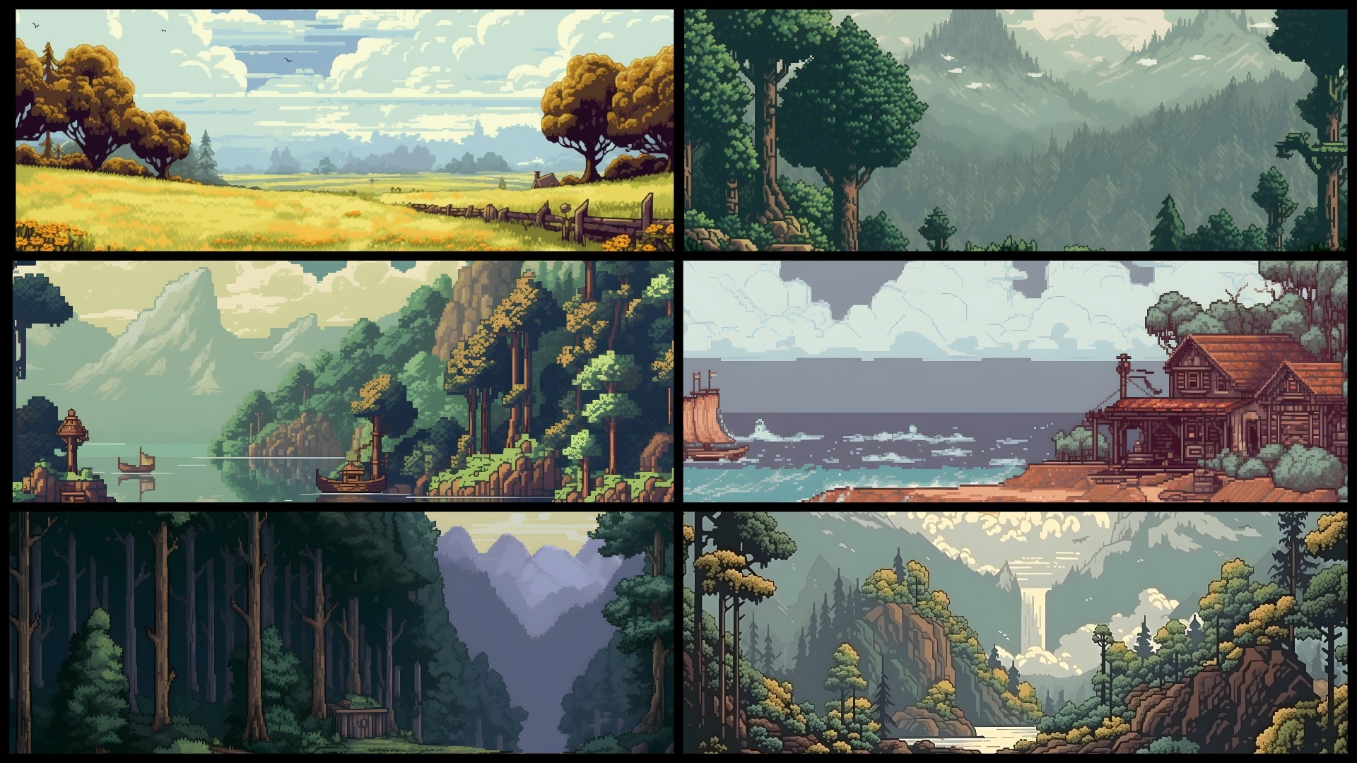 Stylized Background Pixel Art 50