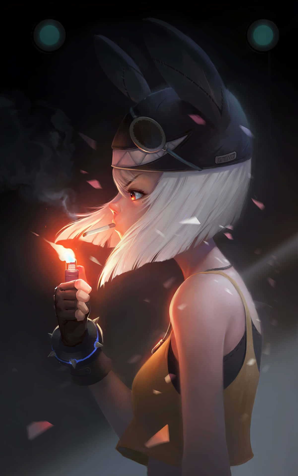 Download free Anime Hat Girl Smoking