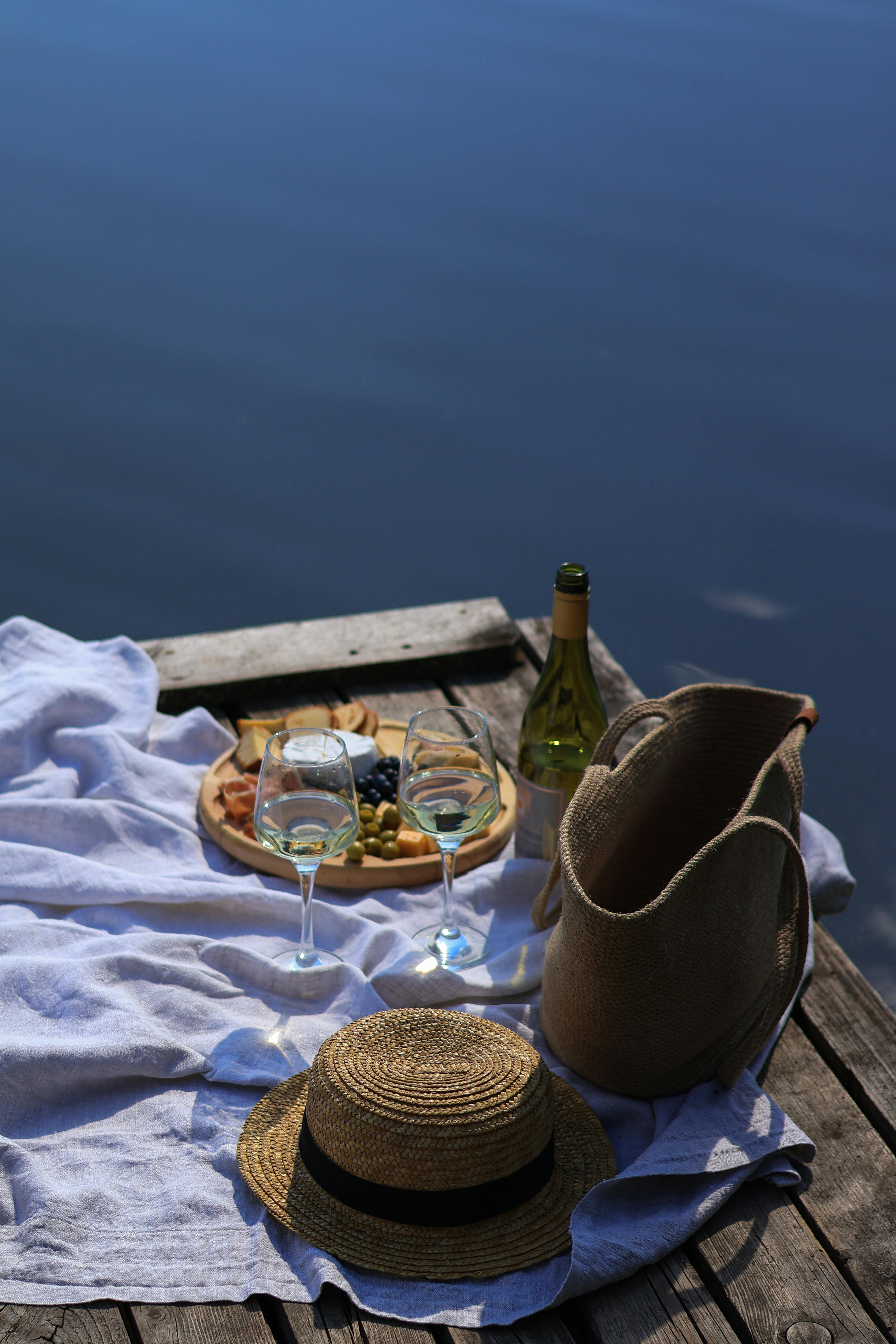 Picnic on Pier by Lake · Free