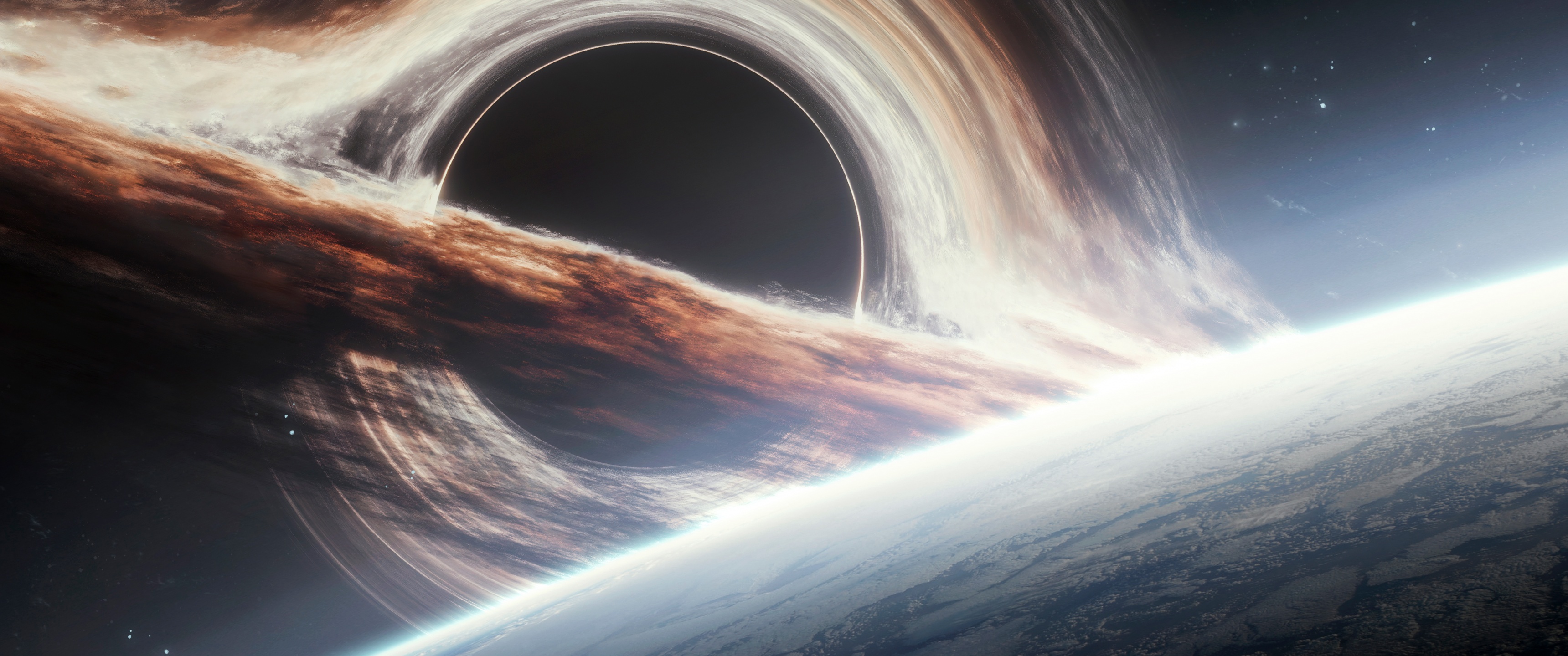 Gargantua black hole Wallpaper 4K