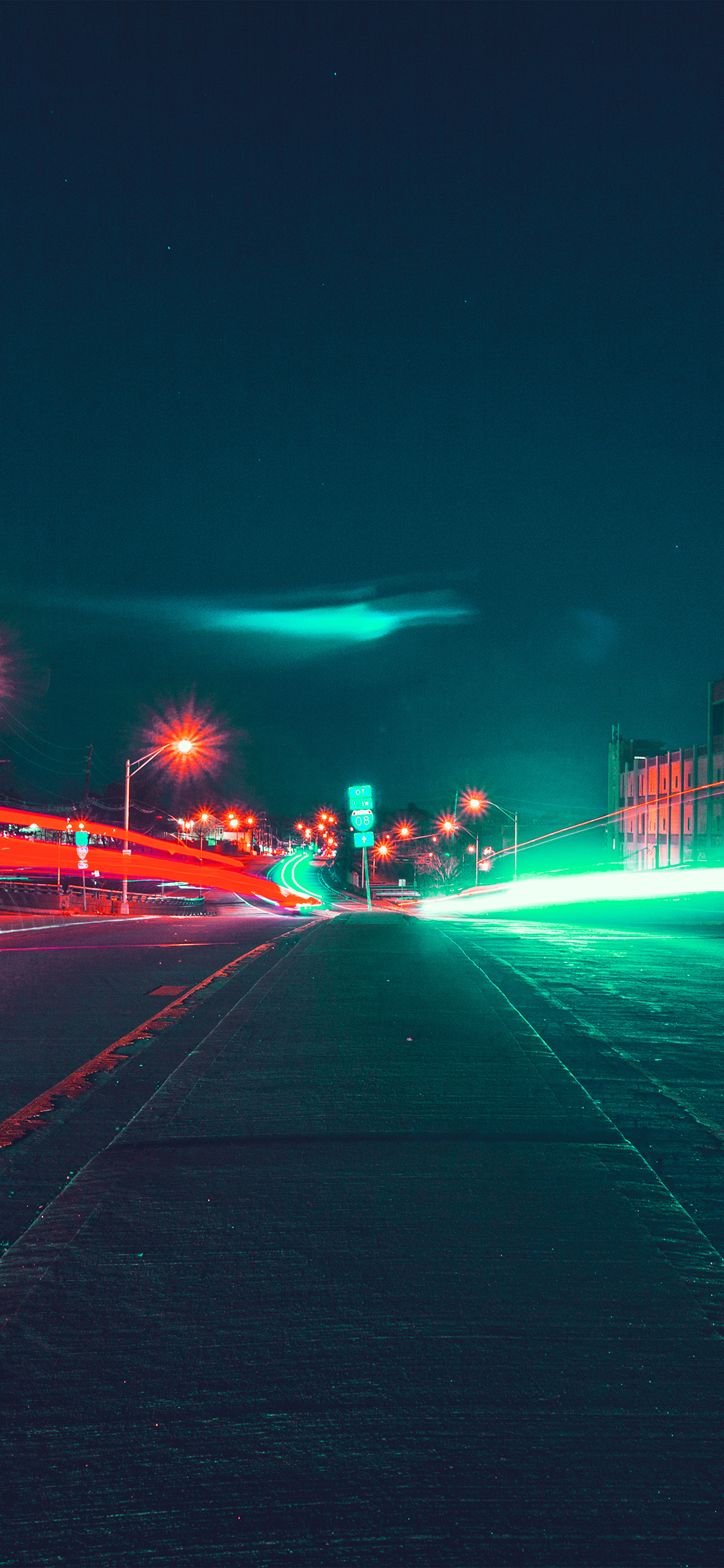 Street Light Night City Nature Green