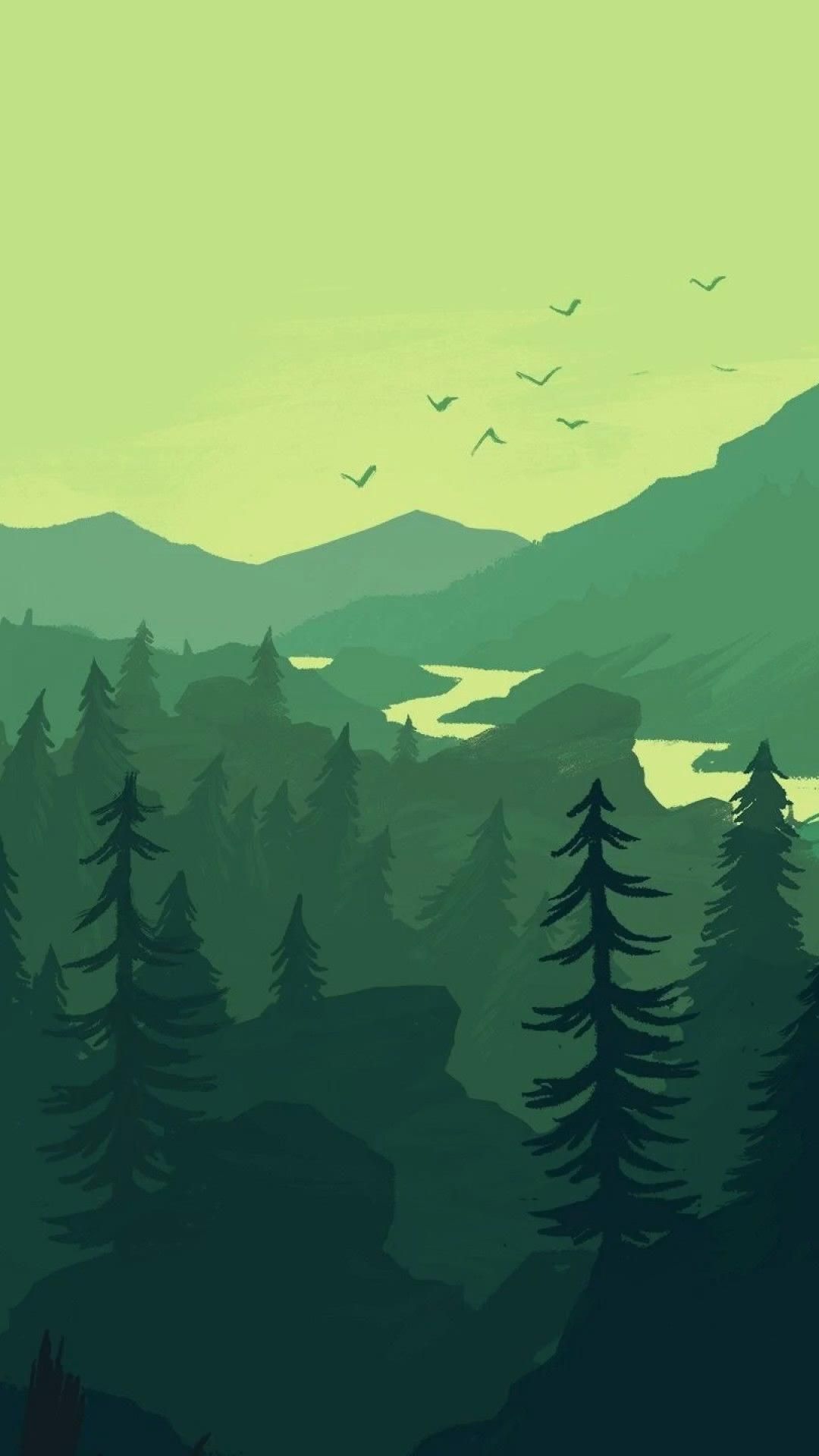 Minimalist Landscape Wallpaper for Phones