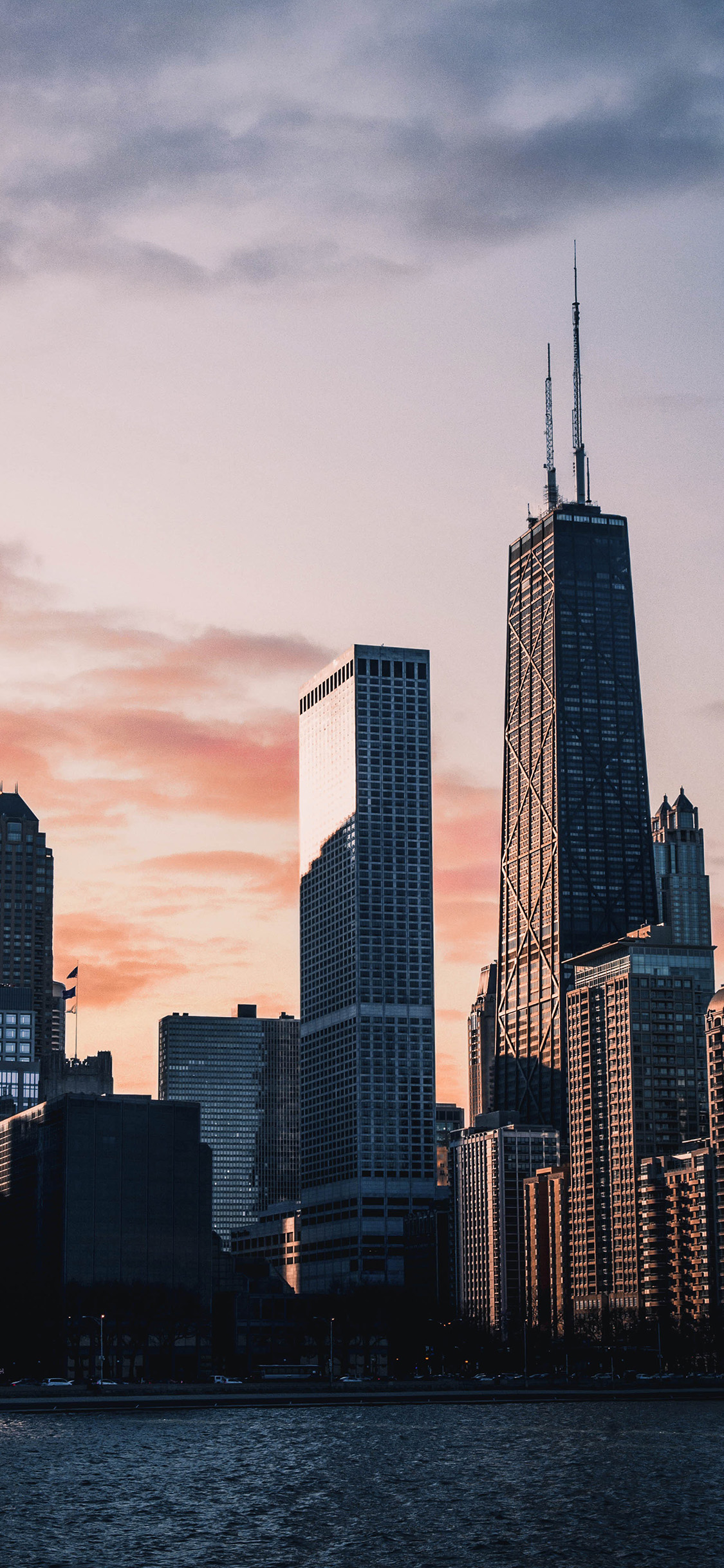 Nature City Sunset Skyscraper Building