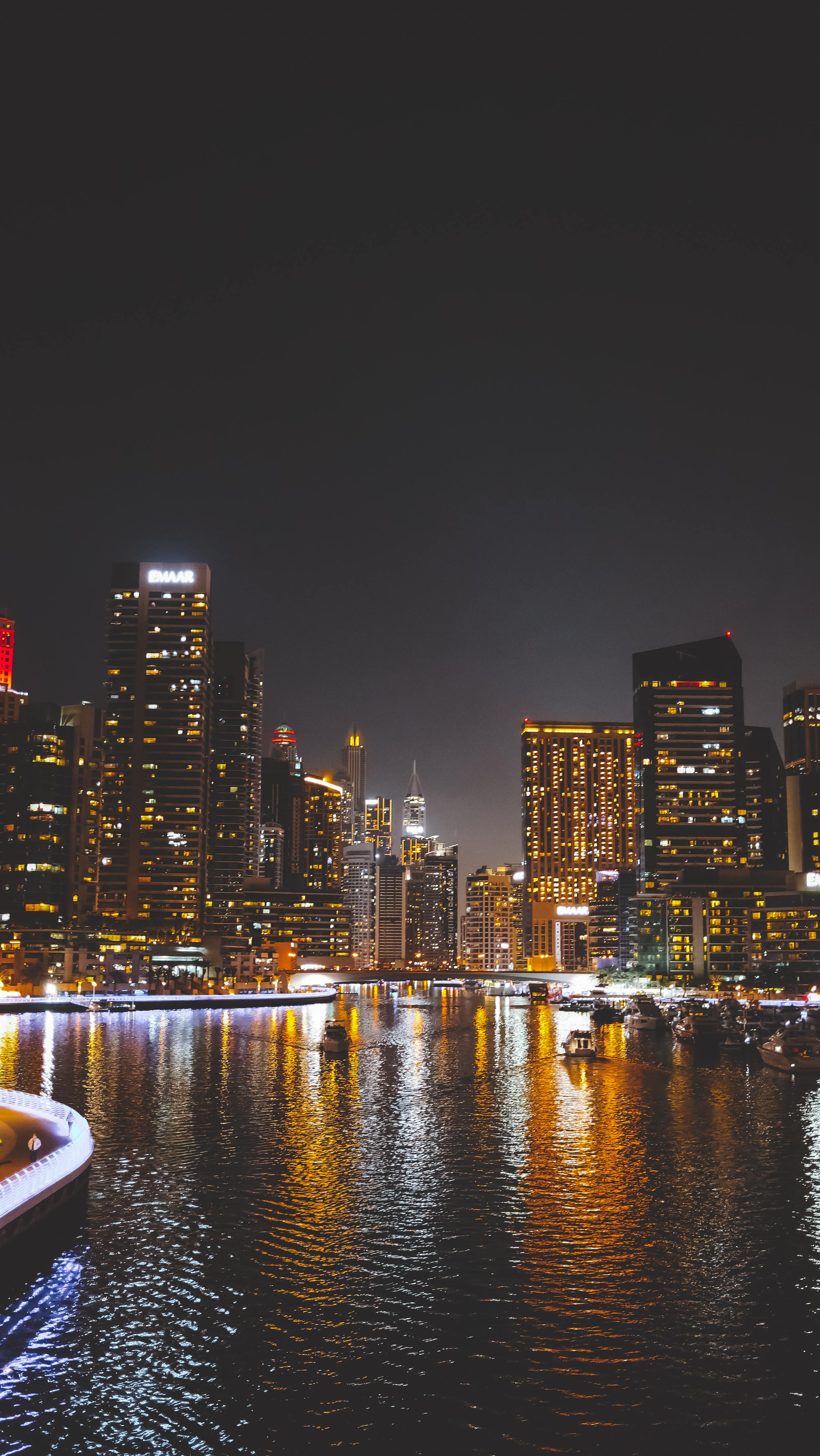 High Rise Buildings During Nighttime